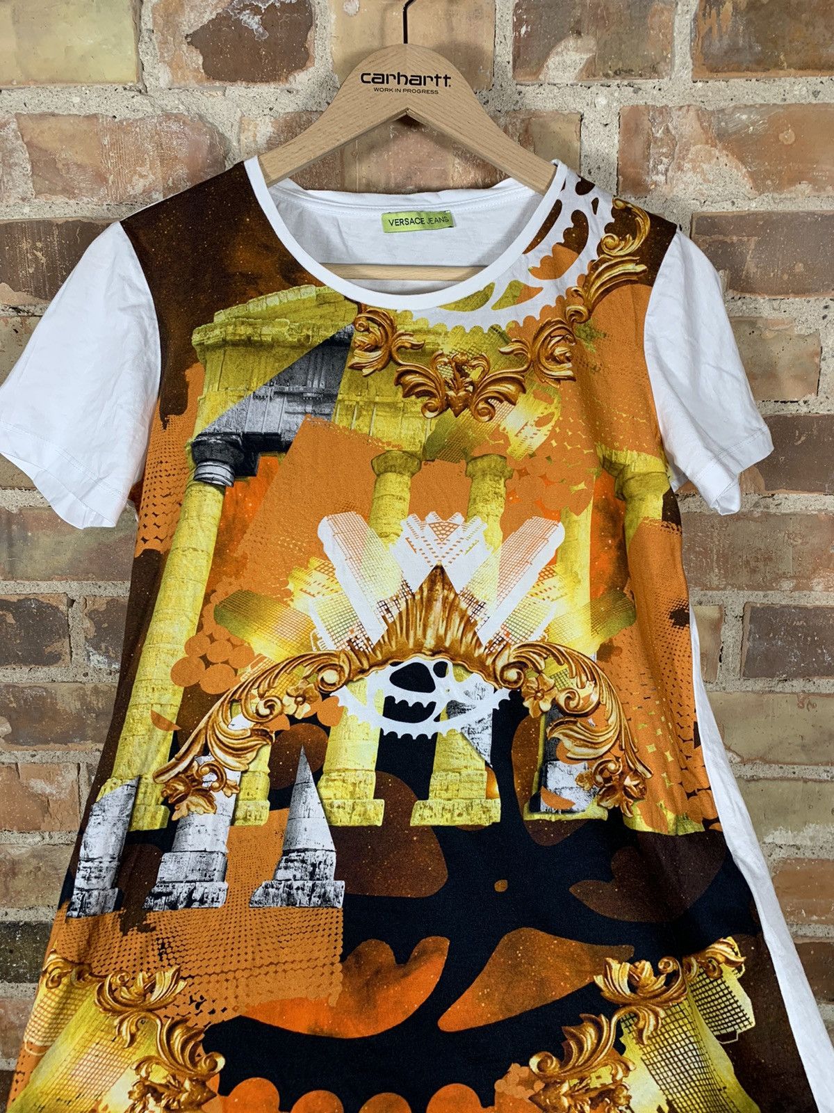 Versace × Versace Jeans Couture VERSACE Fullprint T Shirt Tee All Over Print Aop Drip Style Size L / US 10 / IT 46 - 4 Thumbnail