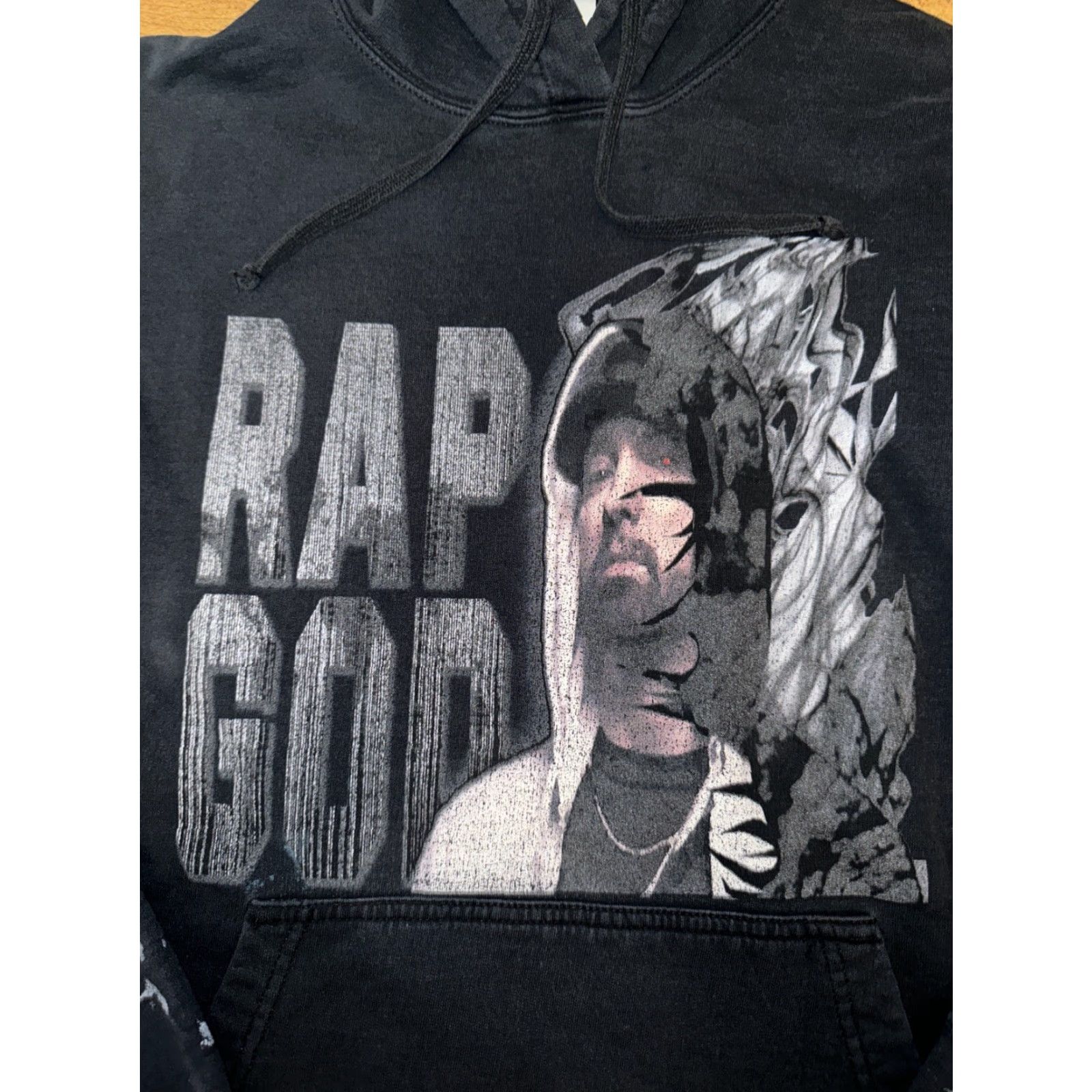 Vintage Eminem Rap God Hoodie Sweatshirt Black M Medium Mens 19x26 Pullover Ref Brand M & M Size US M / EU 48-50 / 2 - 2 Thumbnail