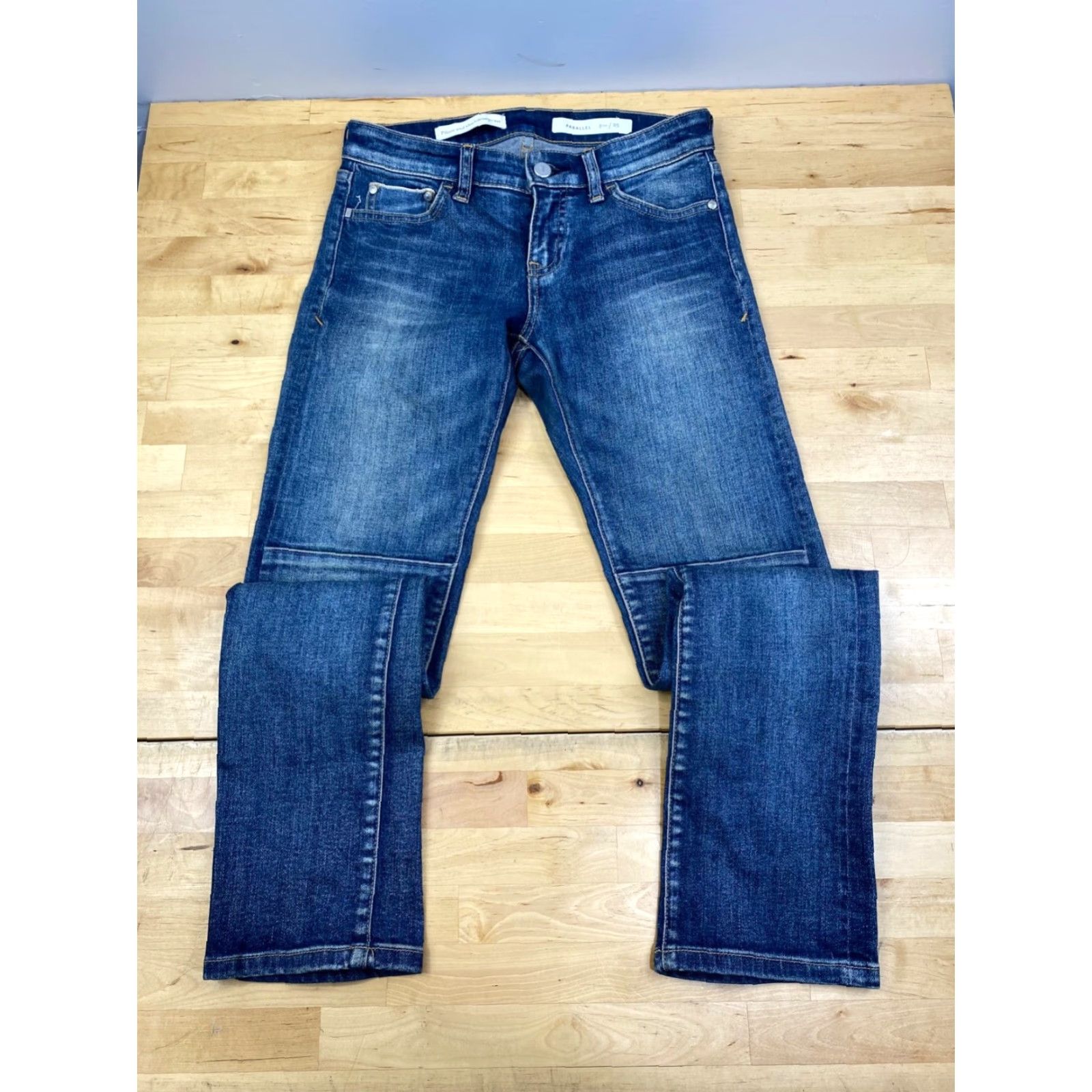 Vintage Pilcro and the Letterpress Parallel Denim Jeans Womens 25 Slim Regular Denim Blue Skinny Stretch Pockets Casual 90s? Size 42" / US 20 - 2 Thumbnail