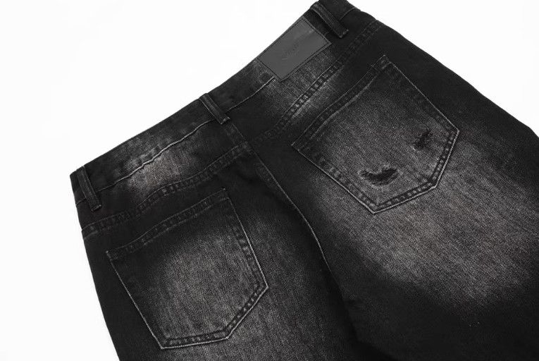 Jean Men's hippie ripped loose washed flared jeans Size US 32 / EU 48 - 5 Thumbnail