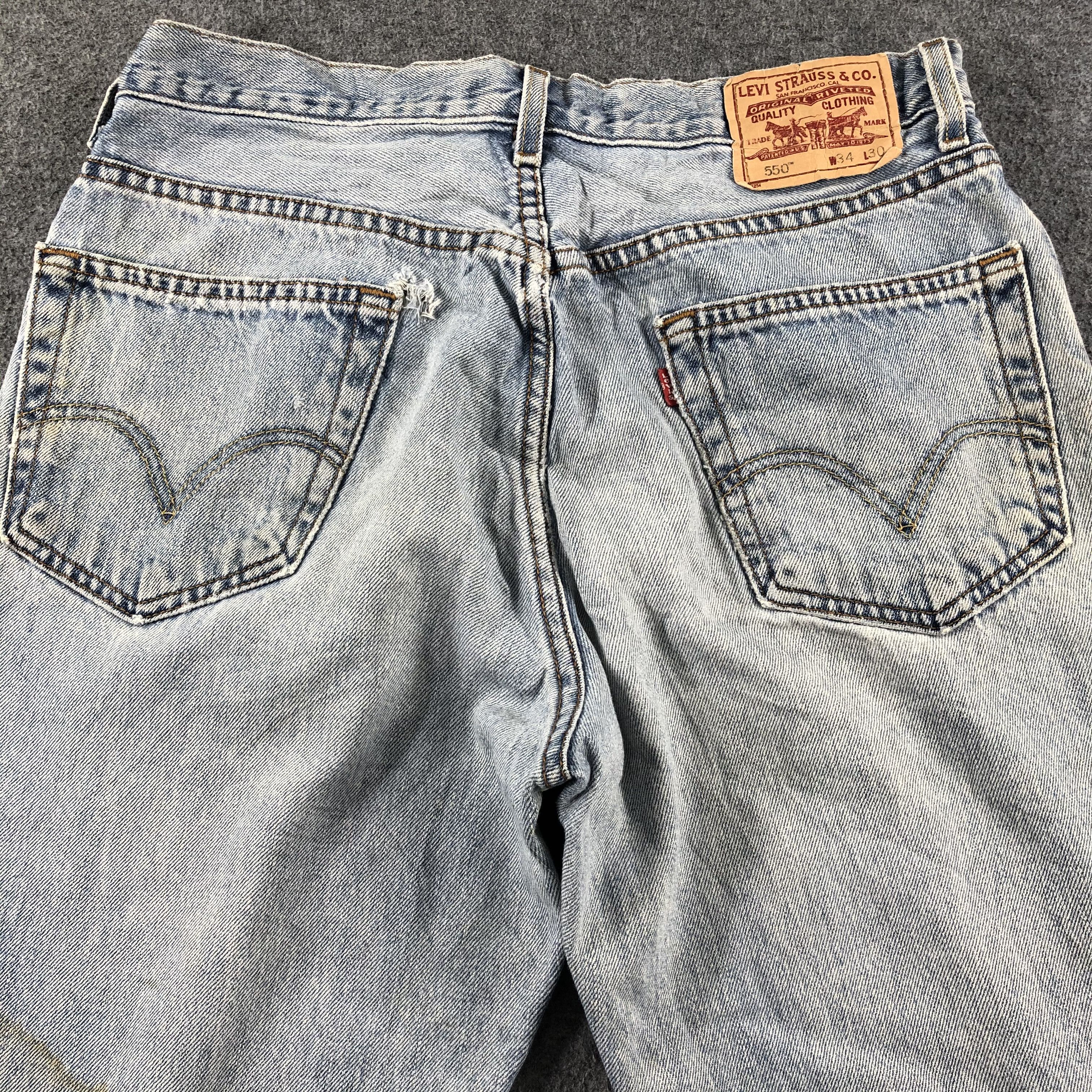 Levi's Vintage Blue Wash Levis 550 Jeans-J2358 Size US 32 / EU 48 - 4 Thumbnail