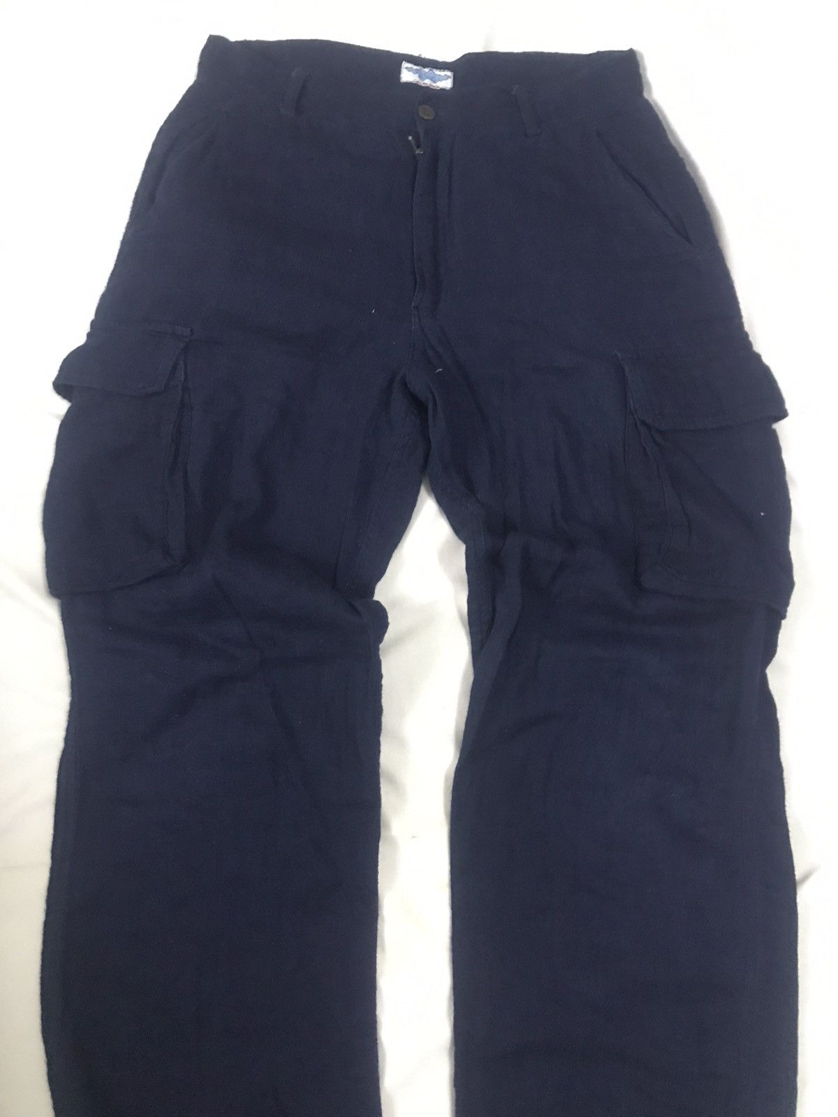 Indigo × Japanese Brand GAIJIN MADE - INDIGO DYED SOFT COTTON CARGO PANTS Size US 29 - 4 Thumbnail