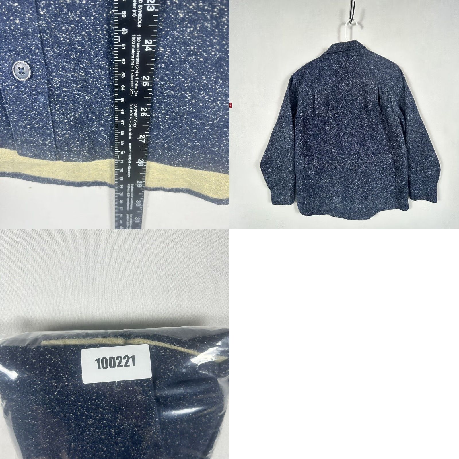 Vintage Foundry Freedom Shirt Men's Large Blue Heather Chamois Flannel Button-Up Regular Fit Long Sleeve Collared Button-Down Size US L / EU 52-54 / 3 - 8 Thumbnail