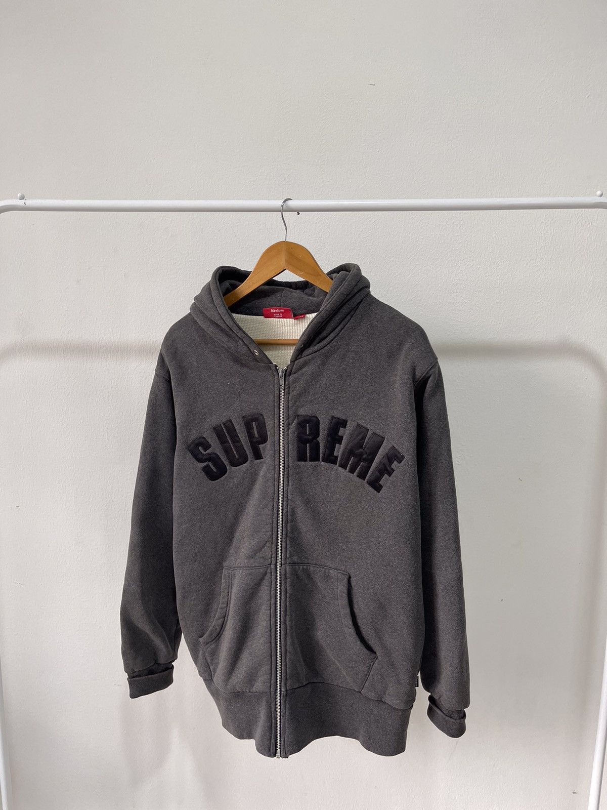 Supreme OG Supreme Thermal Arc Logo Zip Hoodie | Grailed