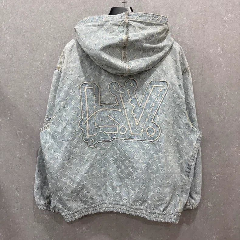 Louis Vuitton Louis Vuitton NBA Signature Embroidered Hooded Denim Jacke Size US XL / EU 56 / 4 - 3 Thumbnail