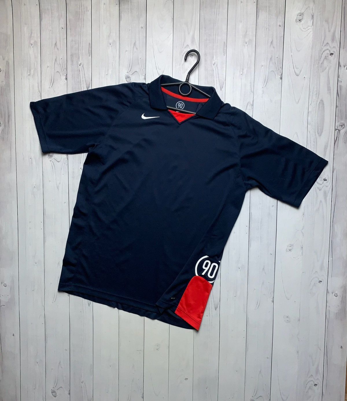 Nike × Vintage Vintage Nike total 90 soccer jersey size M logo navy Size US M / EU 48-50 / 2 - 1 Thumbnail