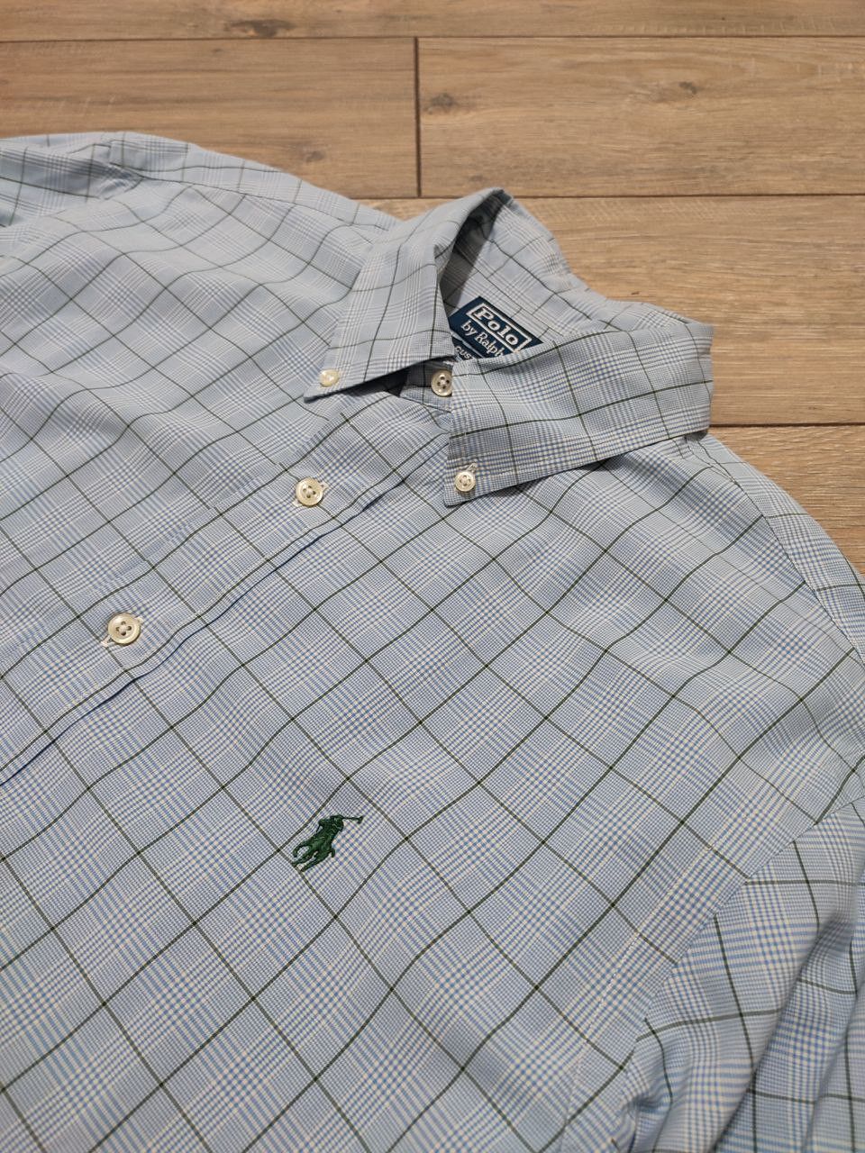 Polo Ralph Lauren × Ralph Lauren × Vintage Vintage Polo Ralph Lauren Custom Fit striped plaid Shirt Size US L / EU 52-54 / 3 - 4 Thumbnail