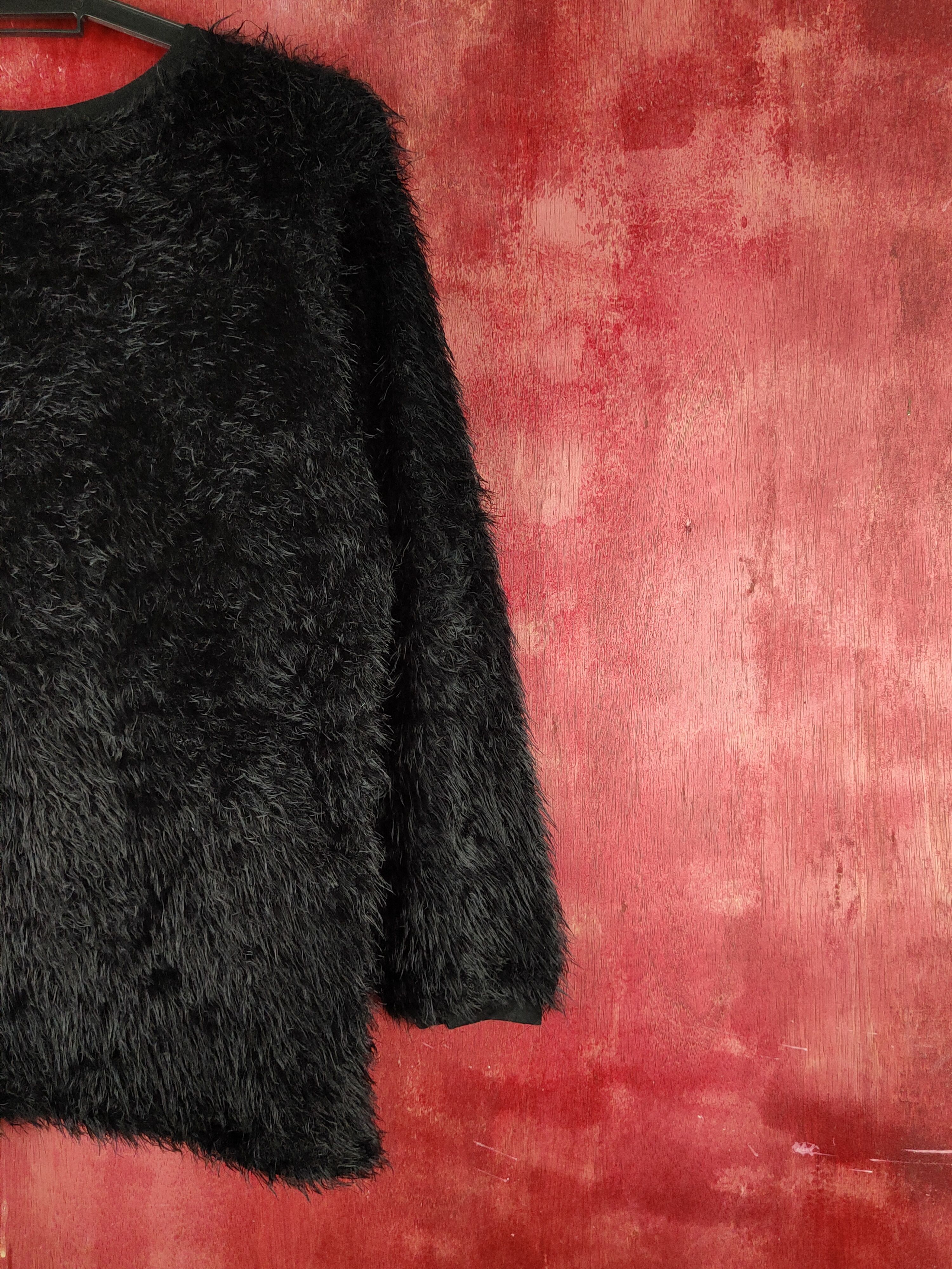 Homespun Knitwear × Japanese Brand × Vintage Rna.Inc Black Shag Shaggy Fur Mohair Knitwear #S2183 Size M / US 6-8 / IT 42-44 - 10 Thumbnail