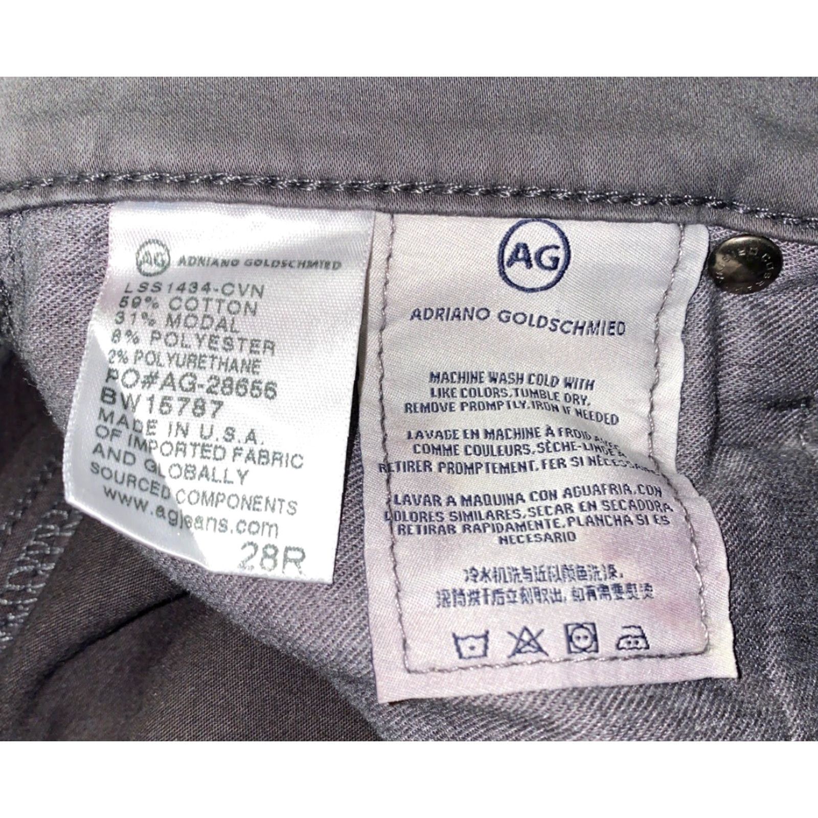 Vintage Adriano Goldschmied The Prima Mid Rise Cigarette Pants Gray 28R Jeans Women Size 28 31 Inseam Size 28" / US 6 / IT 42 - 5 Thumbnail