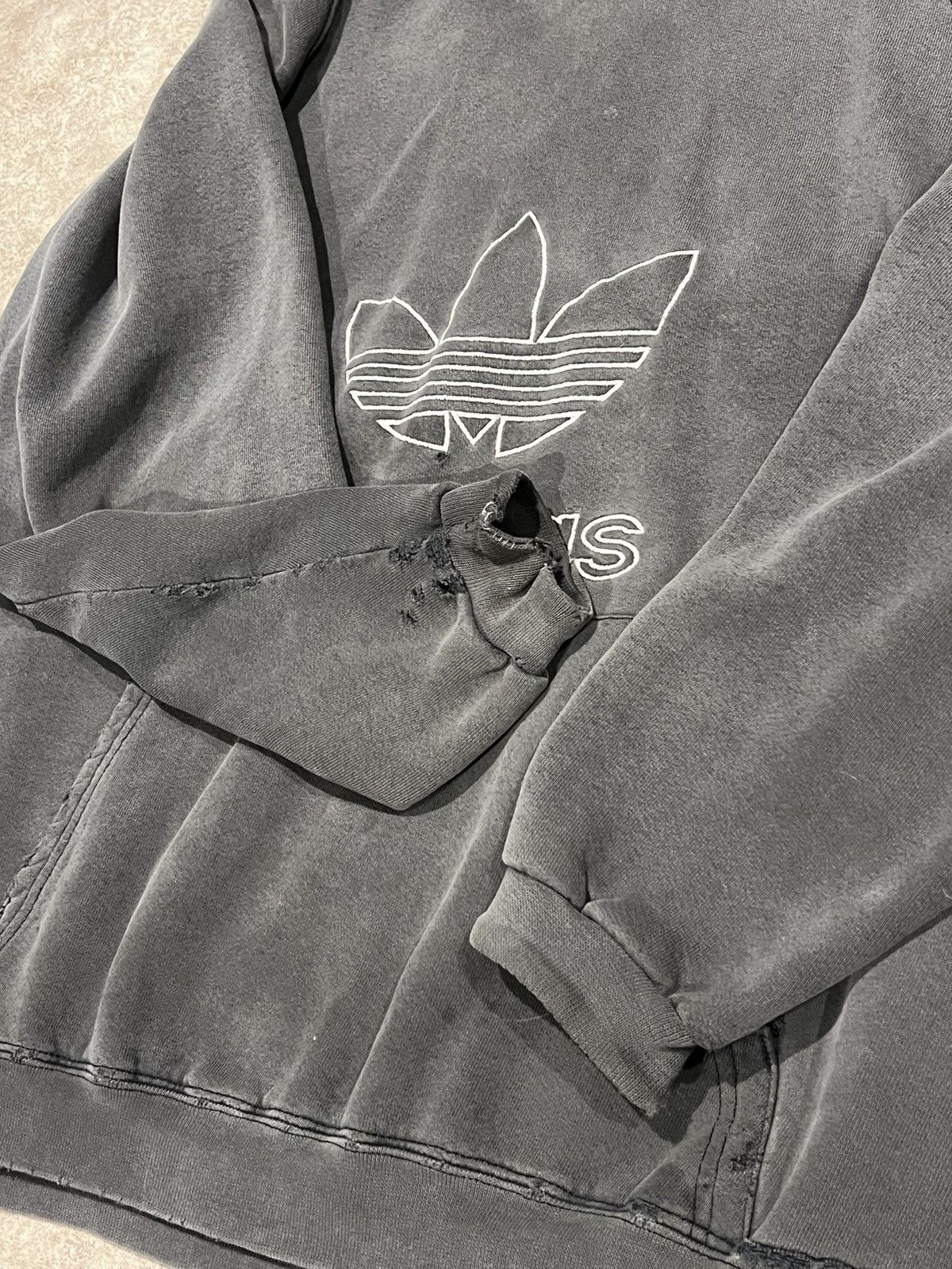 Adidas Sun Faded Distressed and Repaired Vintage Adidas Hoodie Size US XL / EU 56 / 4 - 5 Thumbnail