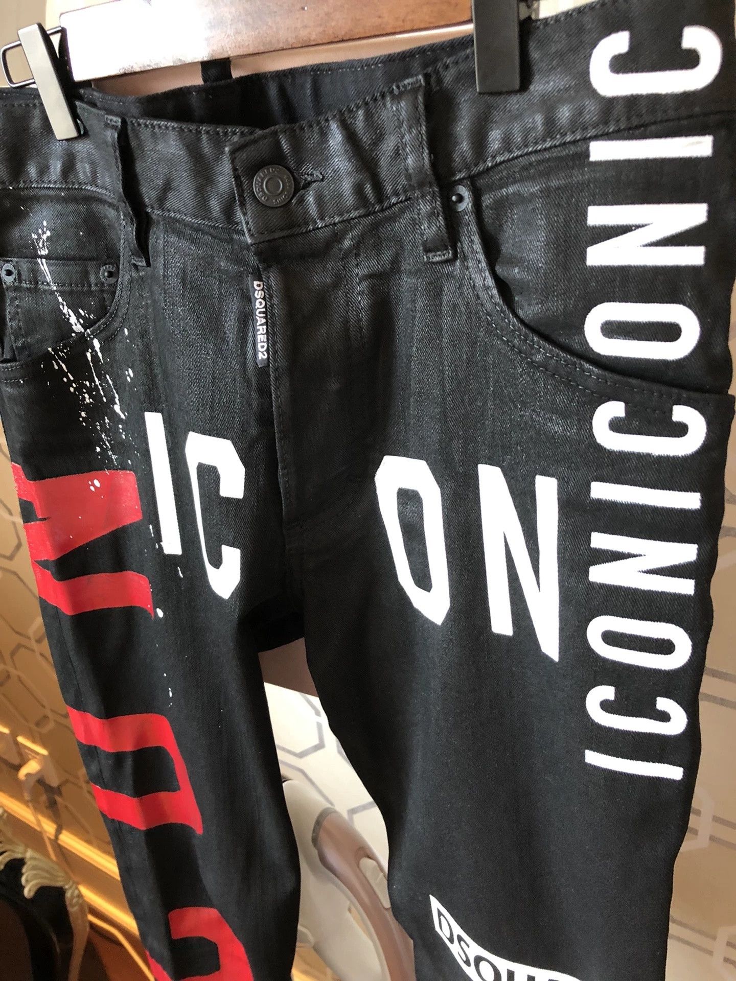 Dsquared2 Dsquared2 Black Slogan Skinny Jeans Size US 28 / EU 44 - 9 Thumbnail