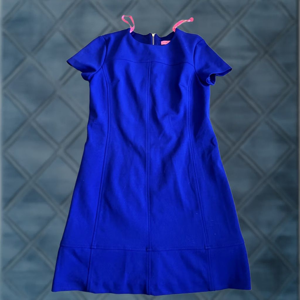 Betsey Johnson VINTAGE Betsey Johnson Cap Sleeve Dress Knee Length Stretch 8 SJP Women Blue Size M / US 6-8 / IT 42-44 - 1 Thumbnail