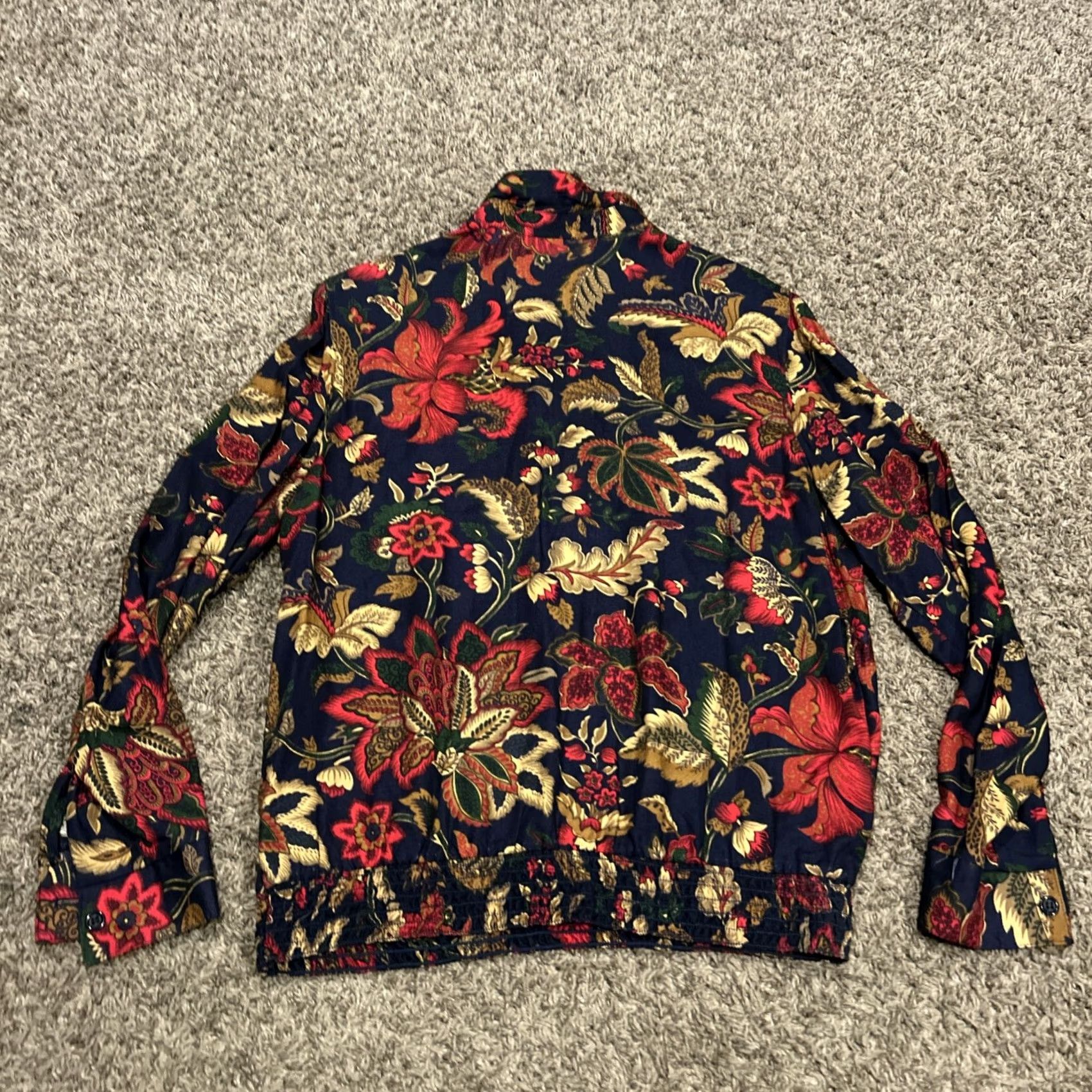 Vintage VTG Alfred Dunner Blouse Women’s Size 10 Long Sleeve Floral A45 Size L / US 10 / IT 46 - 3 Thumbnail