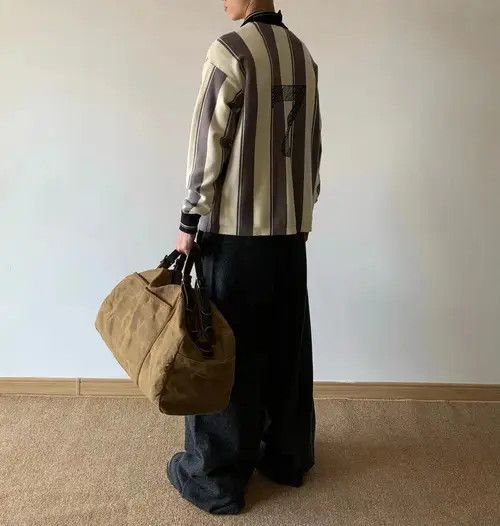 VIBE Hitomi x Emiko Vintage Football Striped Long Sleeve Polo Size US L / EU 52-54 / 3 - 3 Thumbnail