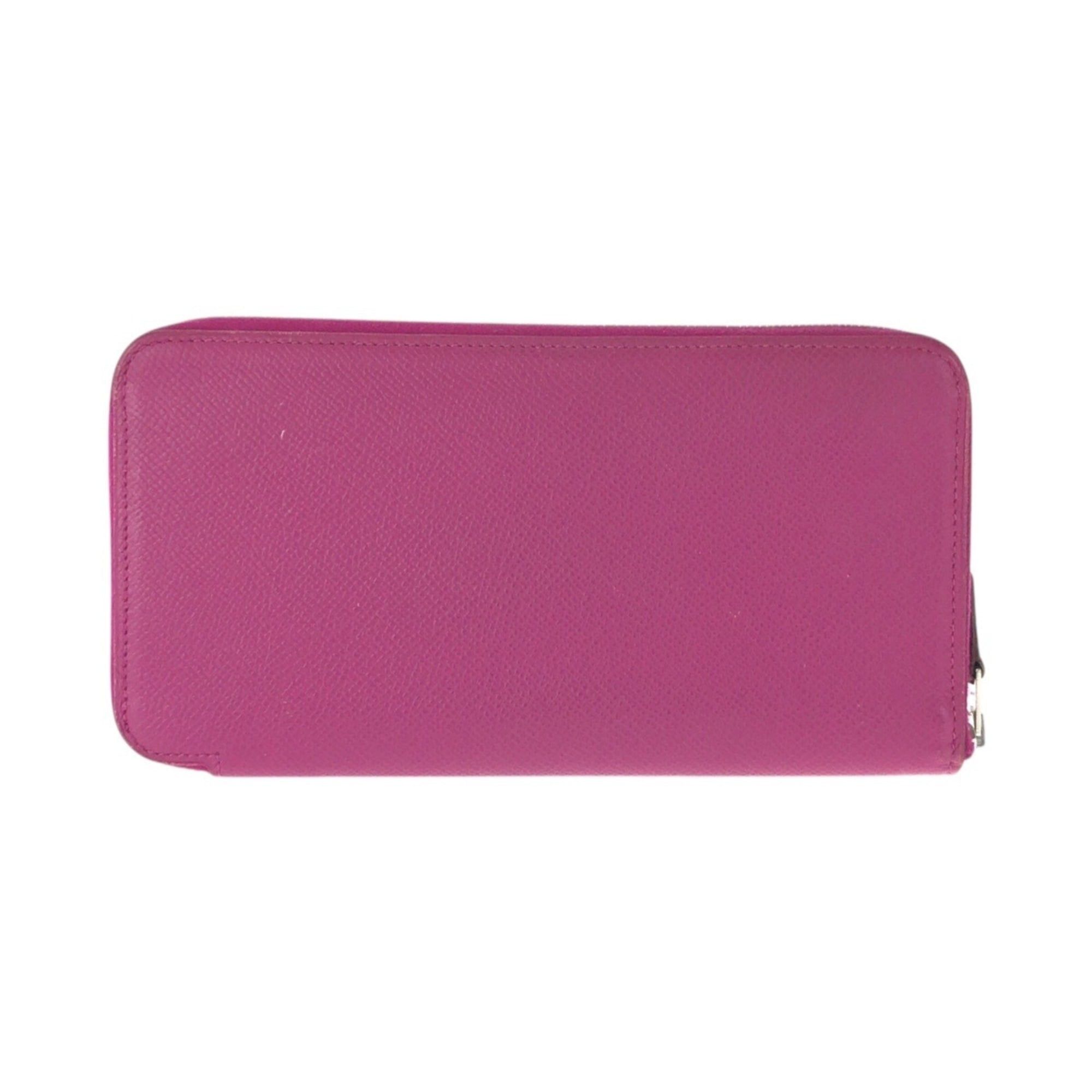 Hermes HERMES Azap Long Silk In Rose Tyrien Pink Wallet with Silver Hardware, Veau Epsom Leather, Round Zipper, C Stamp, Women's Size ONE SIZE - 1 Thumbnail