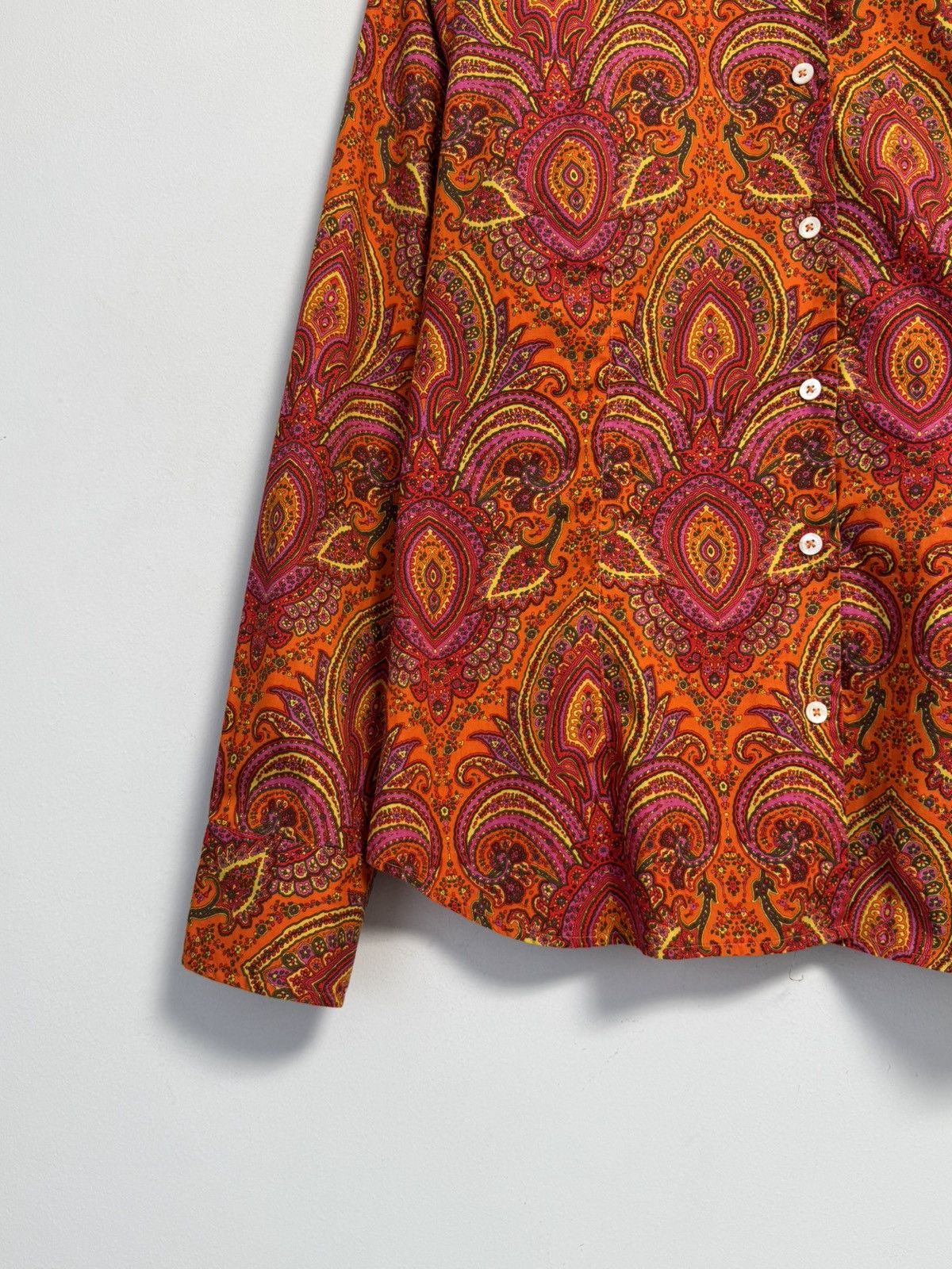 Bogner Bogner Women’s Paisley Print Button Shirt Bright Long Sleeve Size XL / US 12-14 / IT 48-50 - 4 Thumbnail