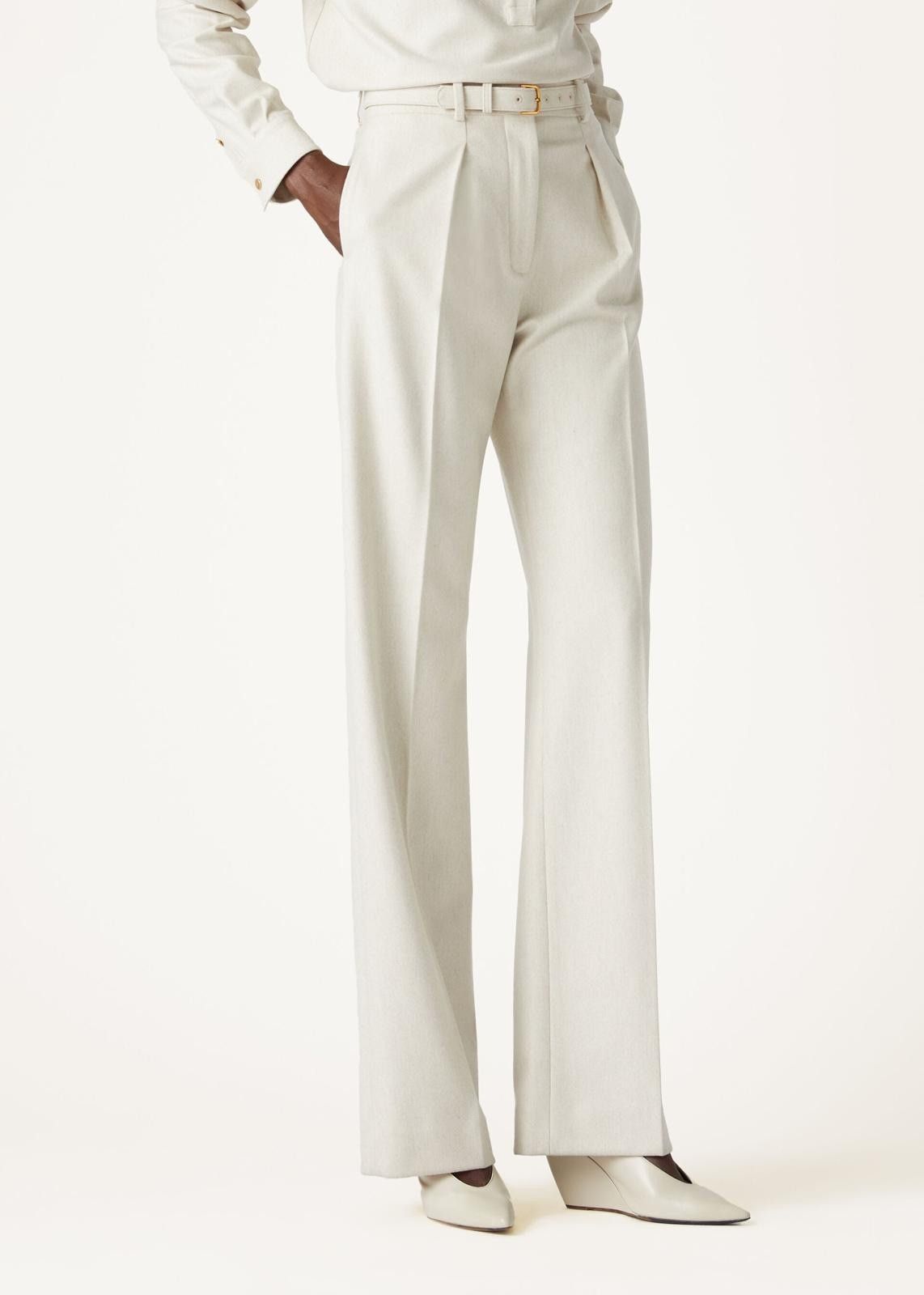 Loro Piana o1srvl11e1125 FAO3557 Edward Trousers in White Size 26" / US 2 / IT 38 - 6 Thumbnail