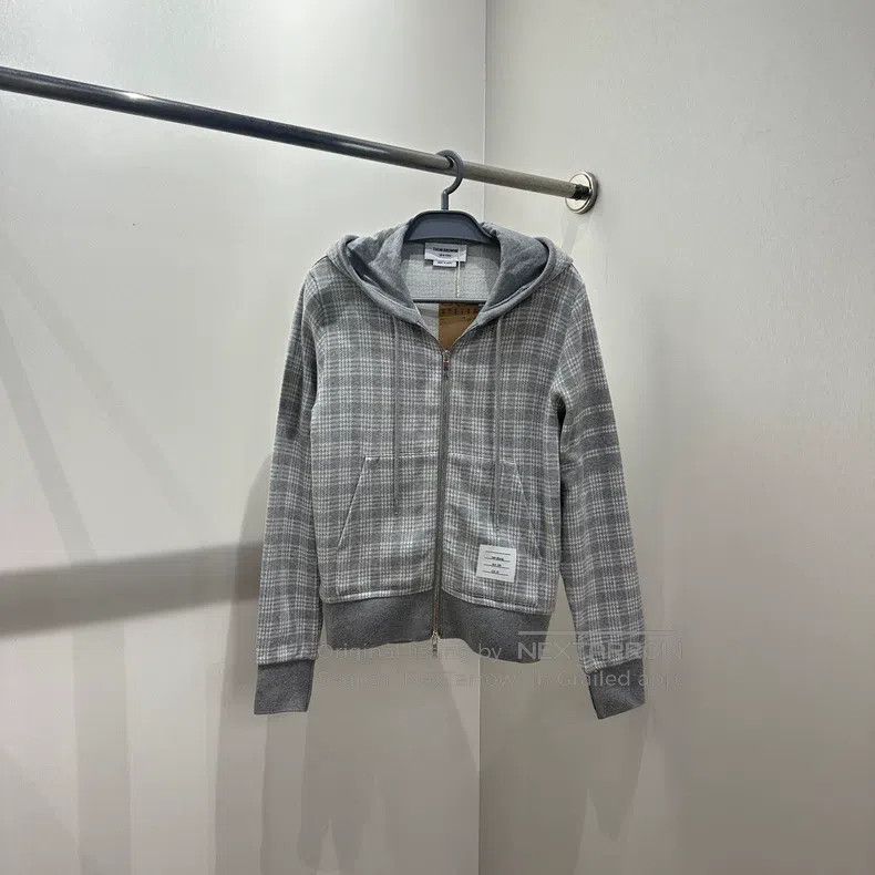 Thom Browne Thom Browne Plaid Zip-Up Hooded Sweatshirt Size US XS / EU 42 / 0 - 1 Thumbnail