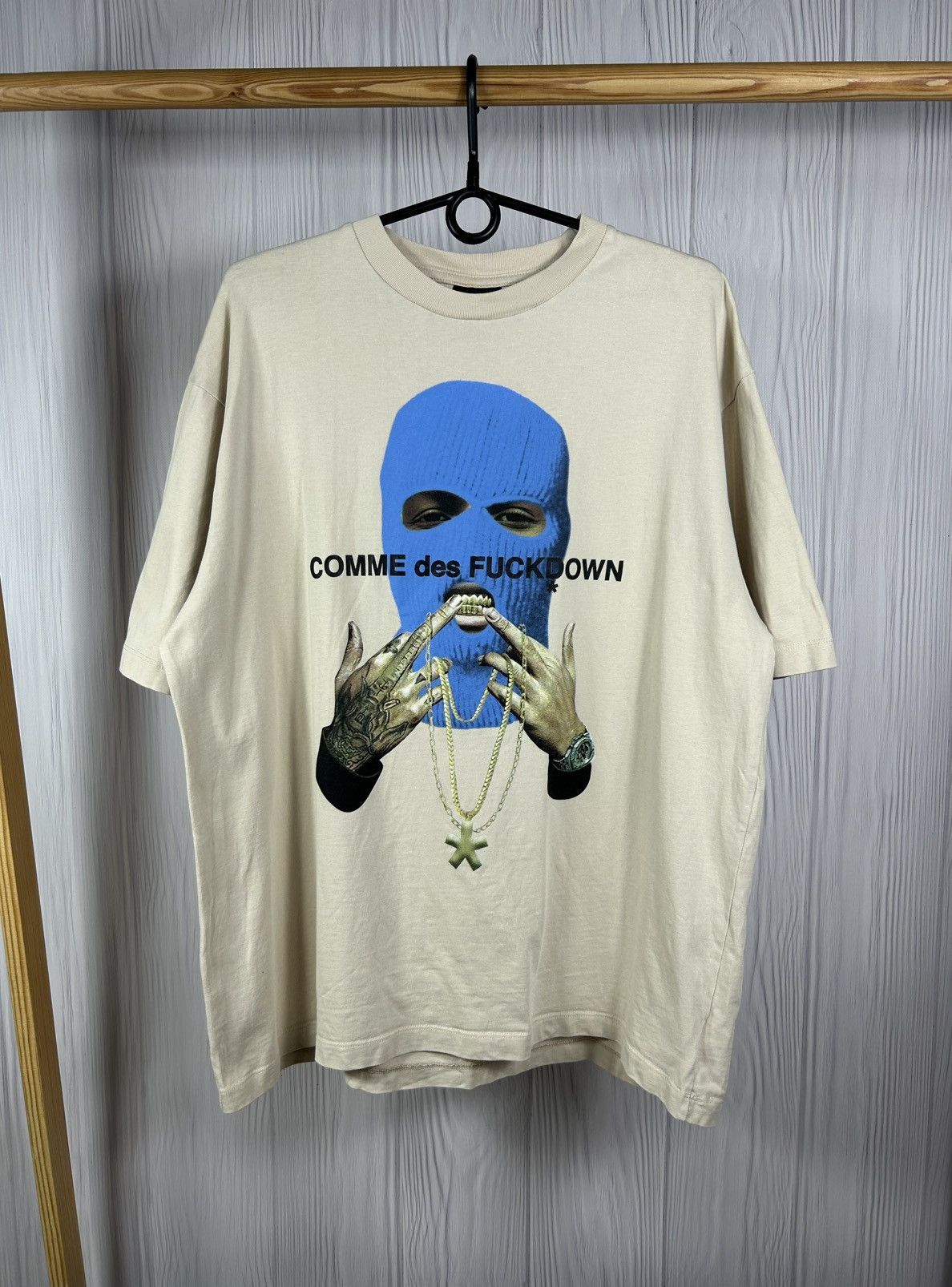 Comme Des Fuck Down Comme Des Fuckdown Balaclava T-Shirt Size XL Size US XL / EU 56 / 4 - 1 Thumbnail