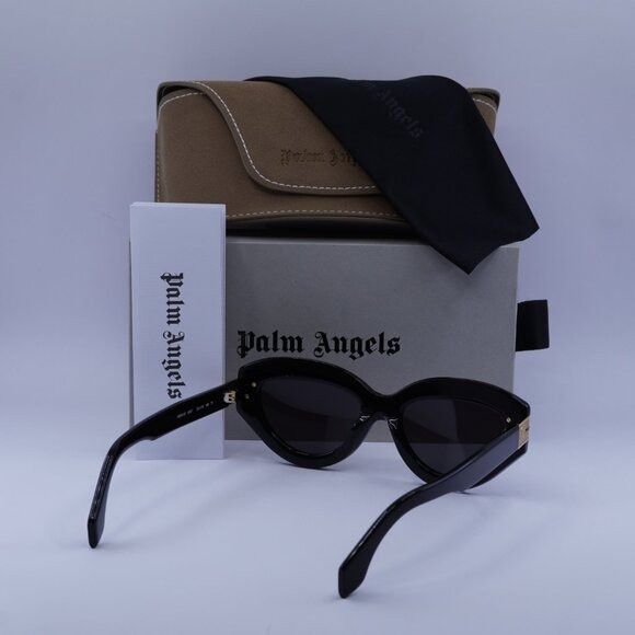 Palm Angels Palm Angels PERI10F MIRACLE 1007 Sunglasses Black Cat Eye Size ONE SIZE - 11 Thumbnail