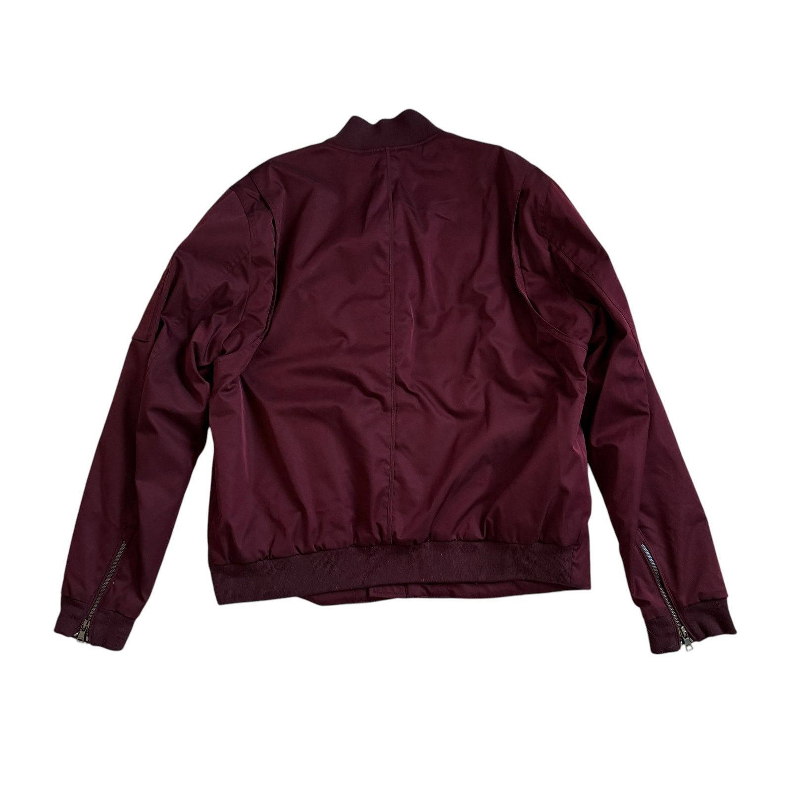Vince Vince Satin Bomber Jacket Maroon Size US L / EU 52-54 / 3 - 3 Thumbnail
