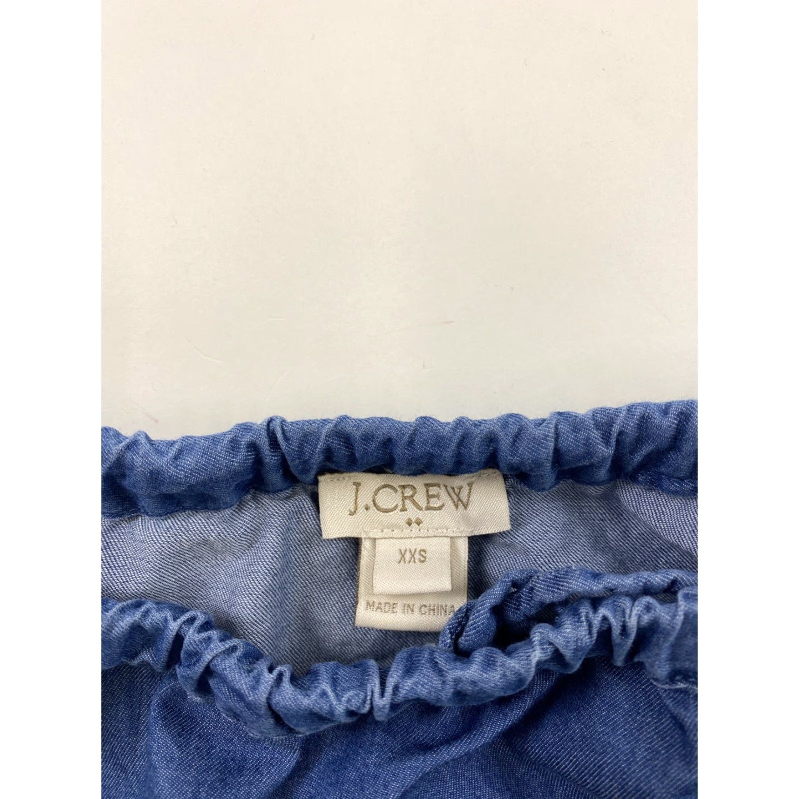 J.Crew J.Crew Blue Chambray Sleeveless Blouse Womens 2XS Tank Cap Sleeve Shirt Cute Basic Vibe Size XXS / US 00 / IT 34 - 3 Thumbnail