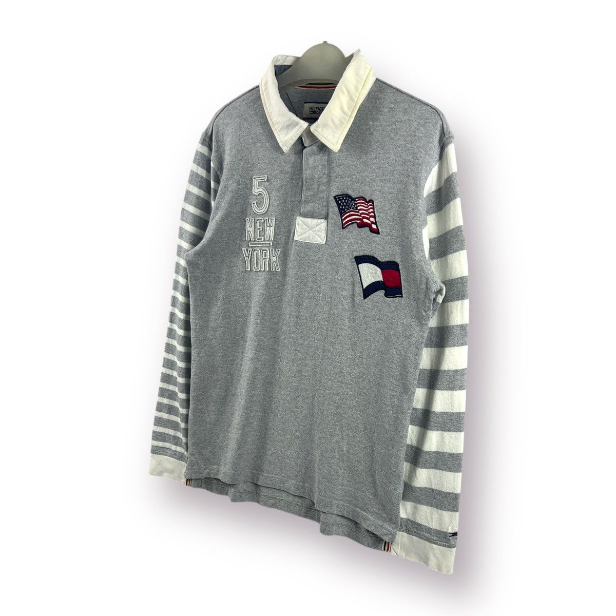 Tommy Hilfiger Hilfiger Denim Tommy Rugby Polo Stripes Tee - M Size US S / EU 44-46 / 1 - 2 Thumbnail