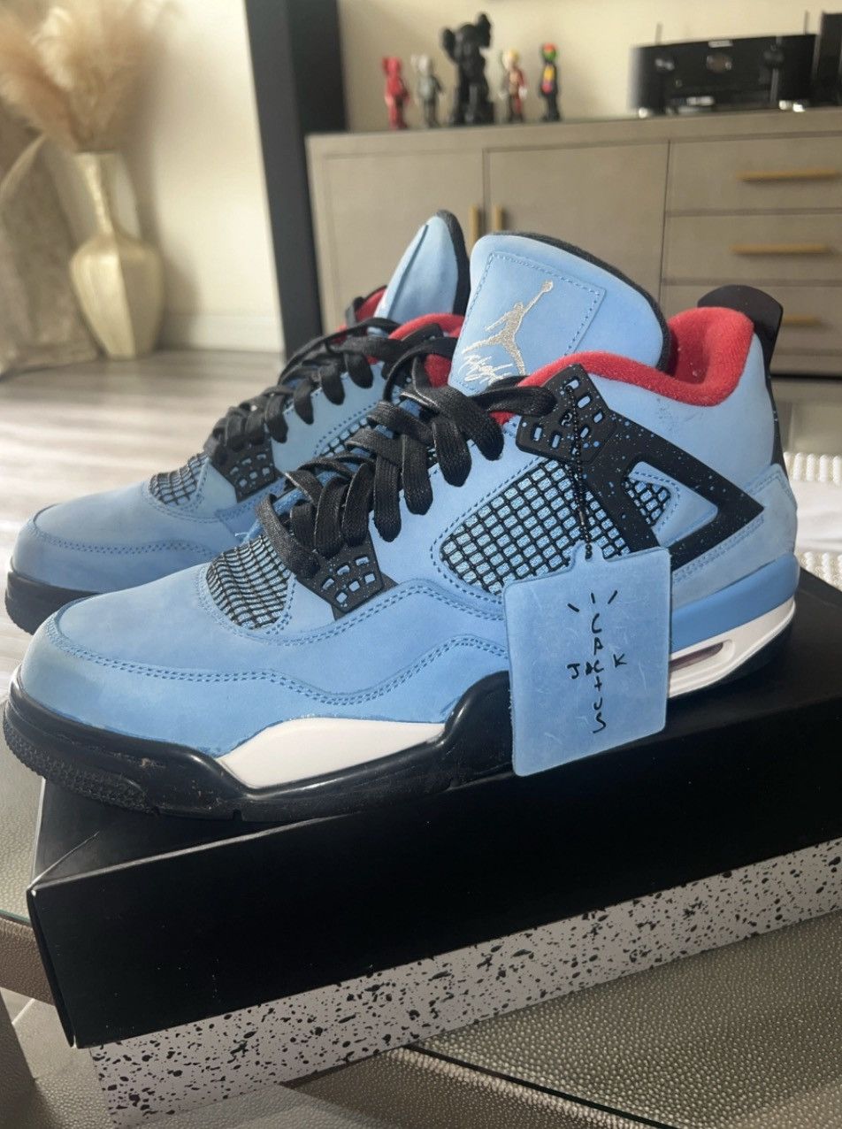 Jordan Brand × Travis Scott Nike Air Jordan 4 Retro Travis Scott Cactus Jack University Size US 12 / EU 45 - 4 Thumbnail