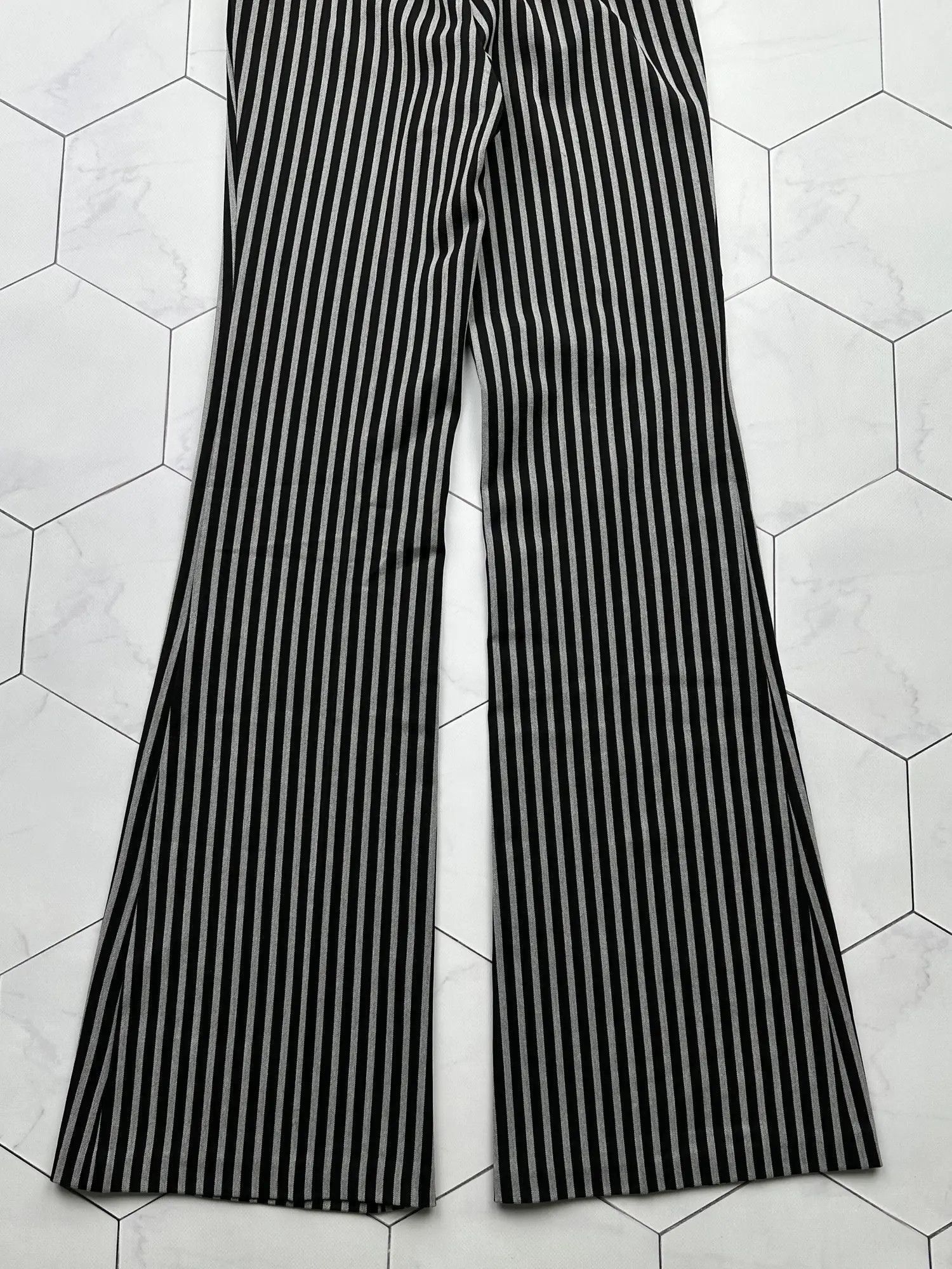 Japanese Brand Vintage Striped Flare Pants E2(B8) Size 28" / US 6 / IT 42 - 6 Thumbnail