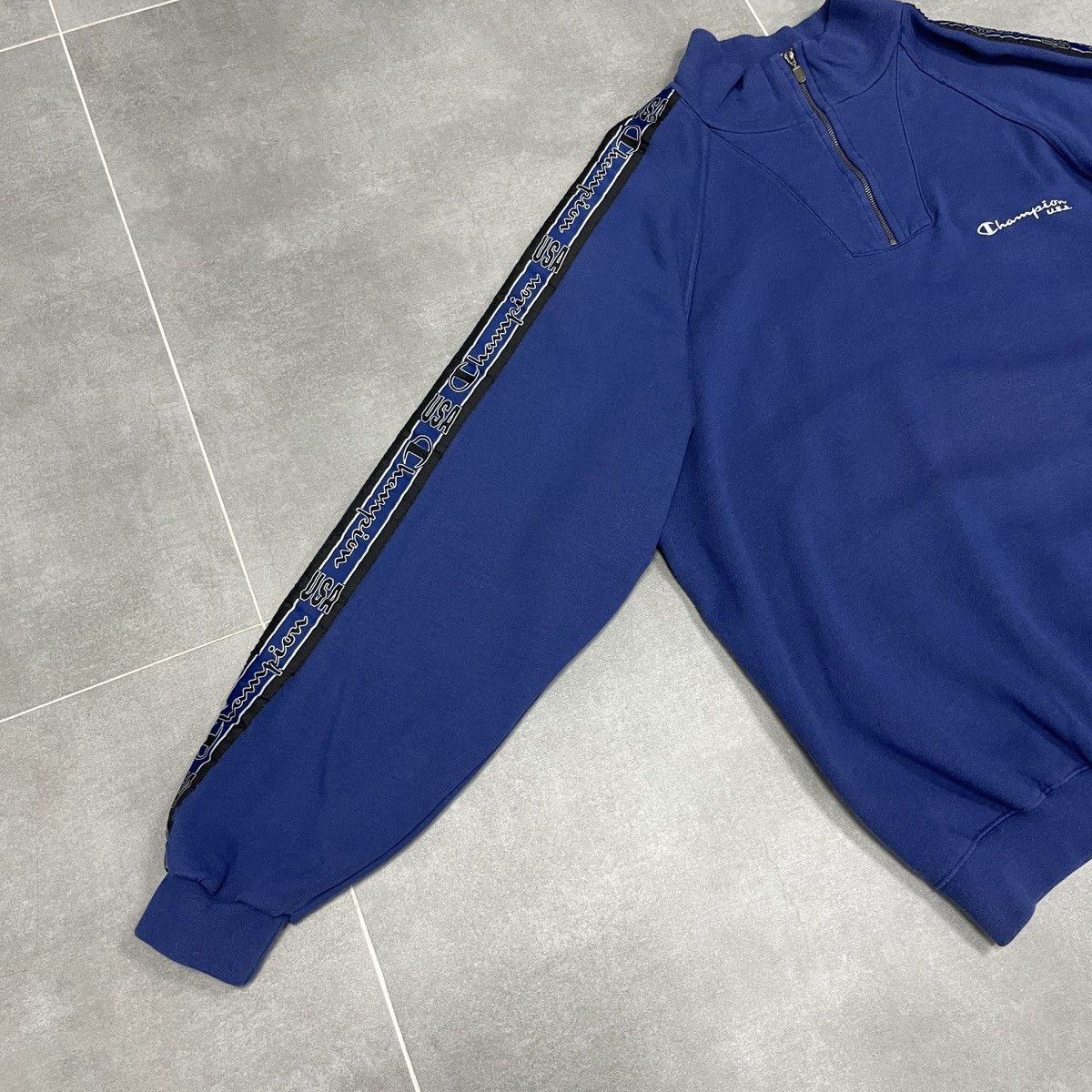 Champion × Vintage Vintage Champion USA 1/3 Zip Pullover Sweatshirt Size XL Size US XL / EU 56 / 4 - 4 Thumbnail