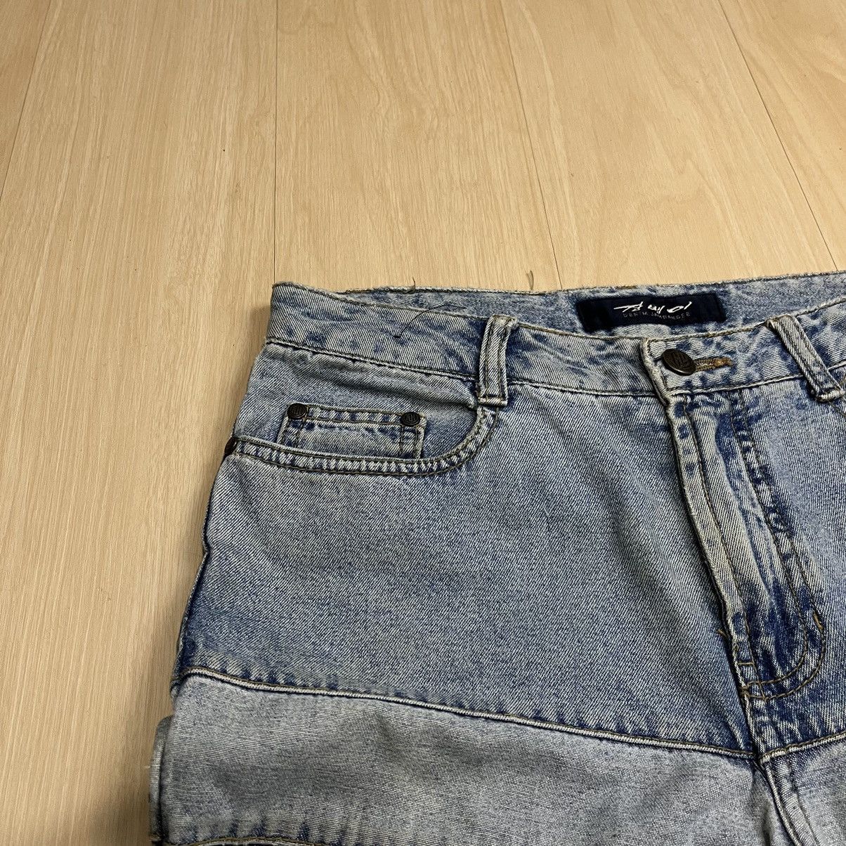If Six Was Nine Haggi Style Jambage Flared Denim Pants Size US 28 / EU 44 - 3 Thumbnail