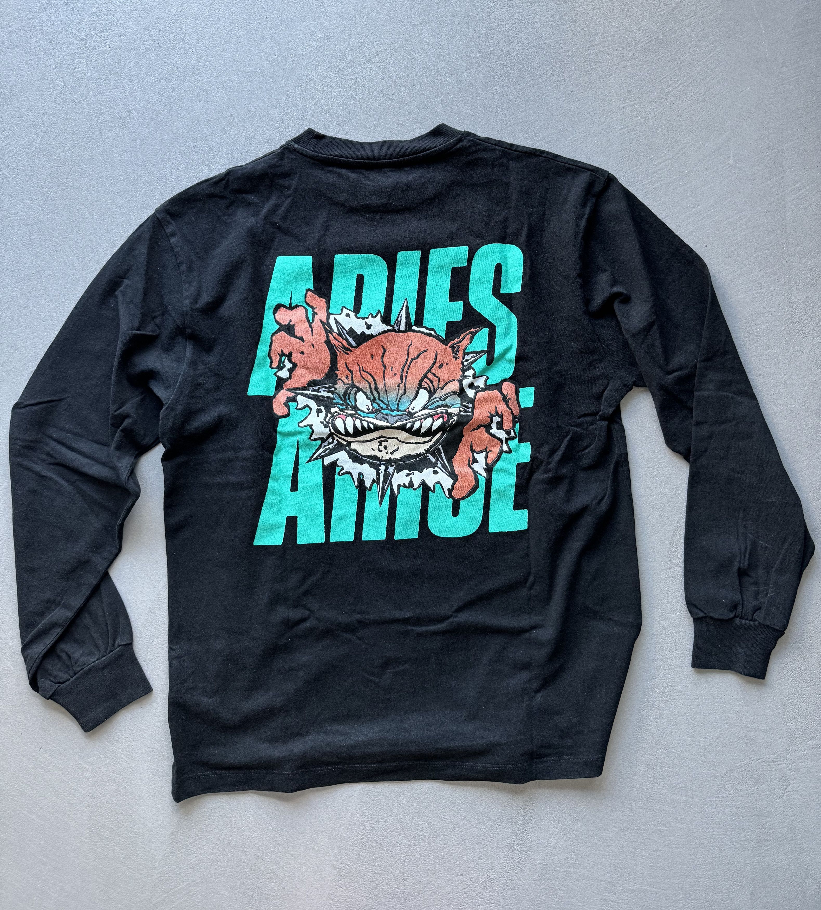 Aries Aries Arise Logo Long Sleeve T-shirt, Black Size US M / EU 48-50 / 2 - 1 Thumbnail