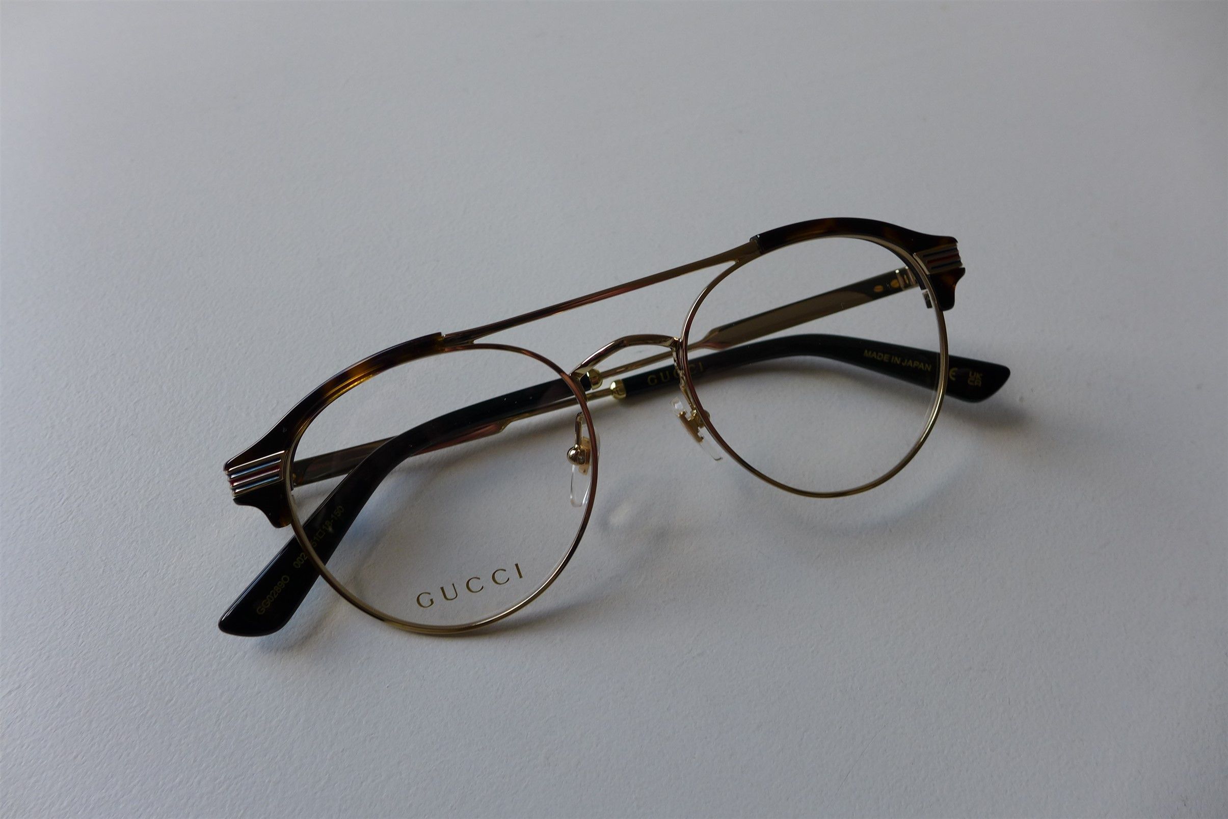 Gucci Gucci GG02890 Optical Glasses - Gold Metal & Havana Acetate. Size ONE SIZE - 5 Thumbnail