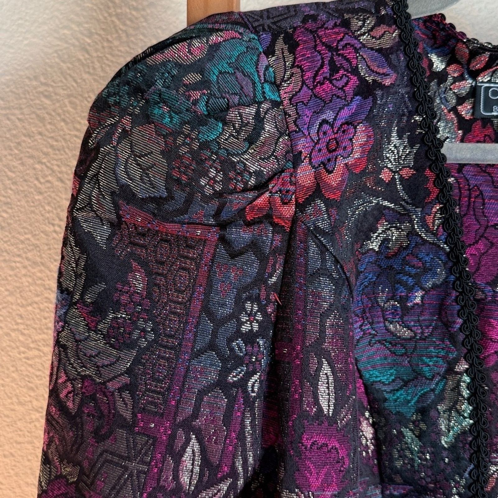 Other Cachet Women's Blazer with Multicolor Floral Design metallic Size M / US 6-8 / IT 42-44 - 6 Thumbnail