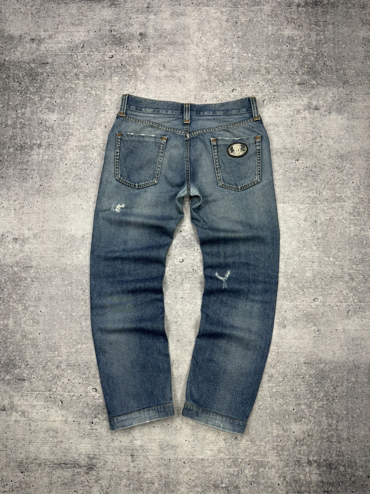 Dolce & Gabbana × Vintage Dolce&Gabbana Metal Pocket Big Logo Blue Stonewashed Jeans Size US 32 / EU 48 - 1 Thumbnail