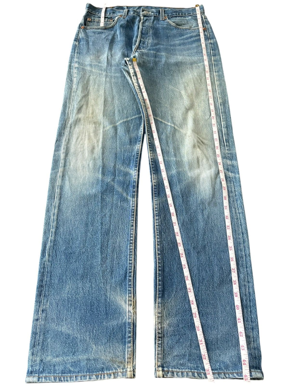 Levi's Vintage 90s Levis 501 Mud Wash Distress Loose Jeans Size US 32 / EU 48 - 8 Thumbnail