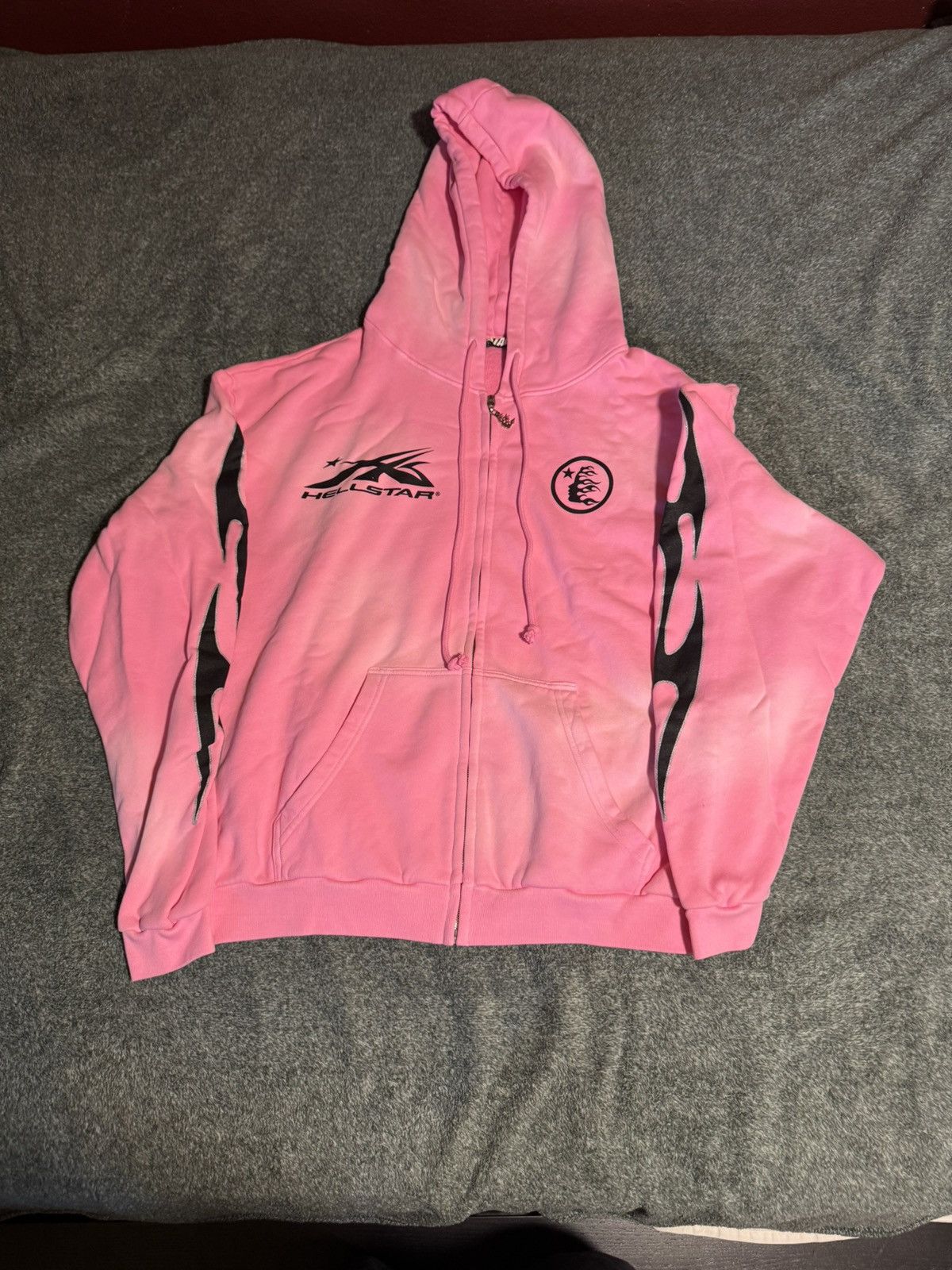 Complex × HELLSTAR Hellstar x Complex Sports Flame Zip-Up ‘Pink’ Size US XL / EU 56 / 4 - 3 Thumbnail