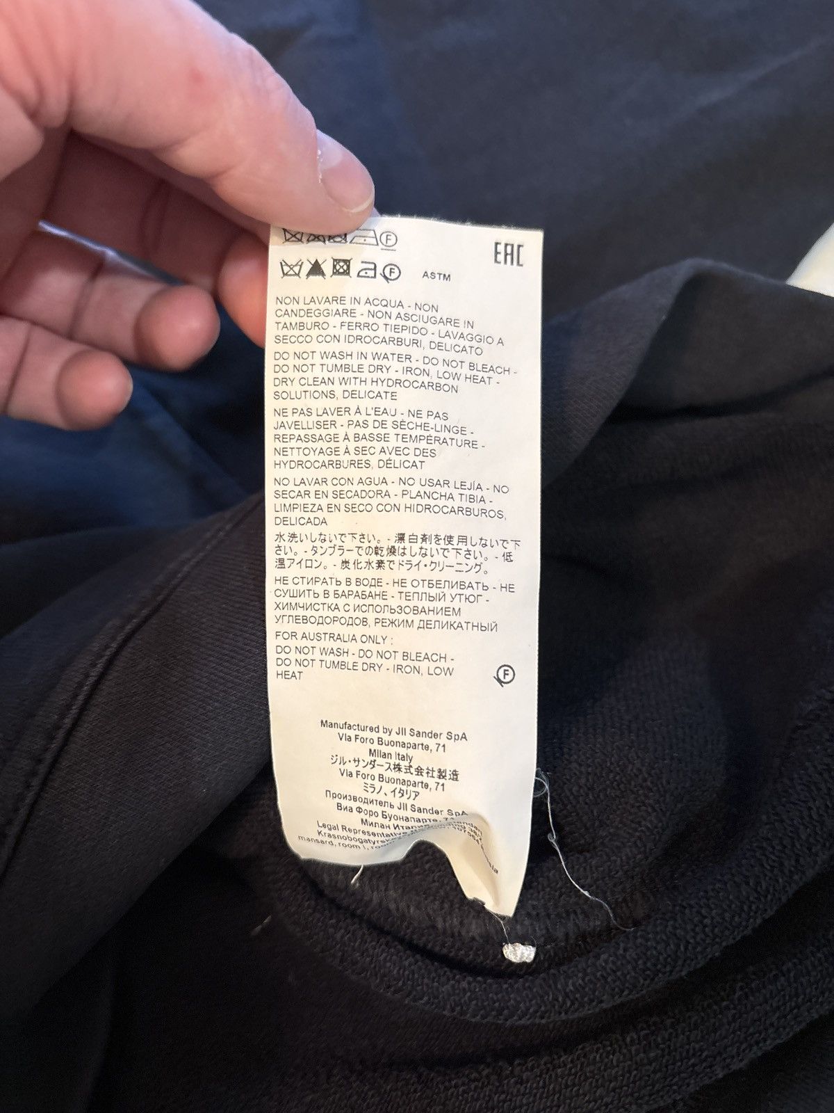 Jil Sander Boxy black hoodie, very comfy Size US M / EU 48-50 / 2 - 4 Thumbnail