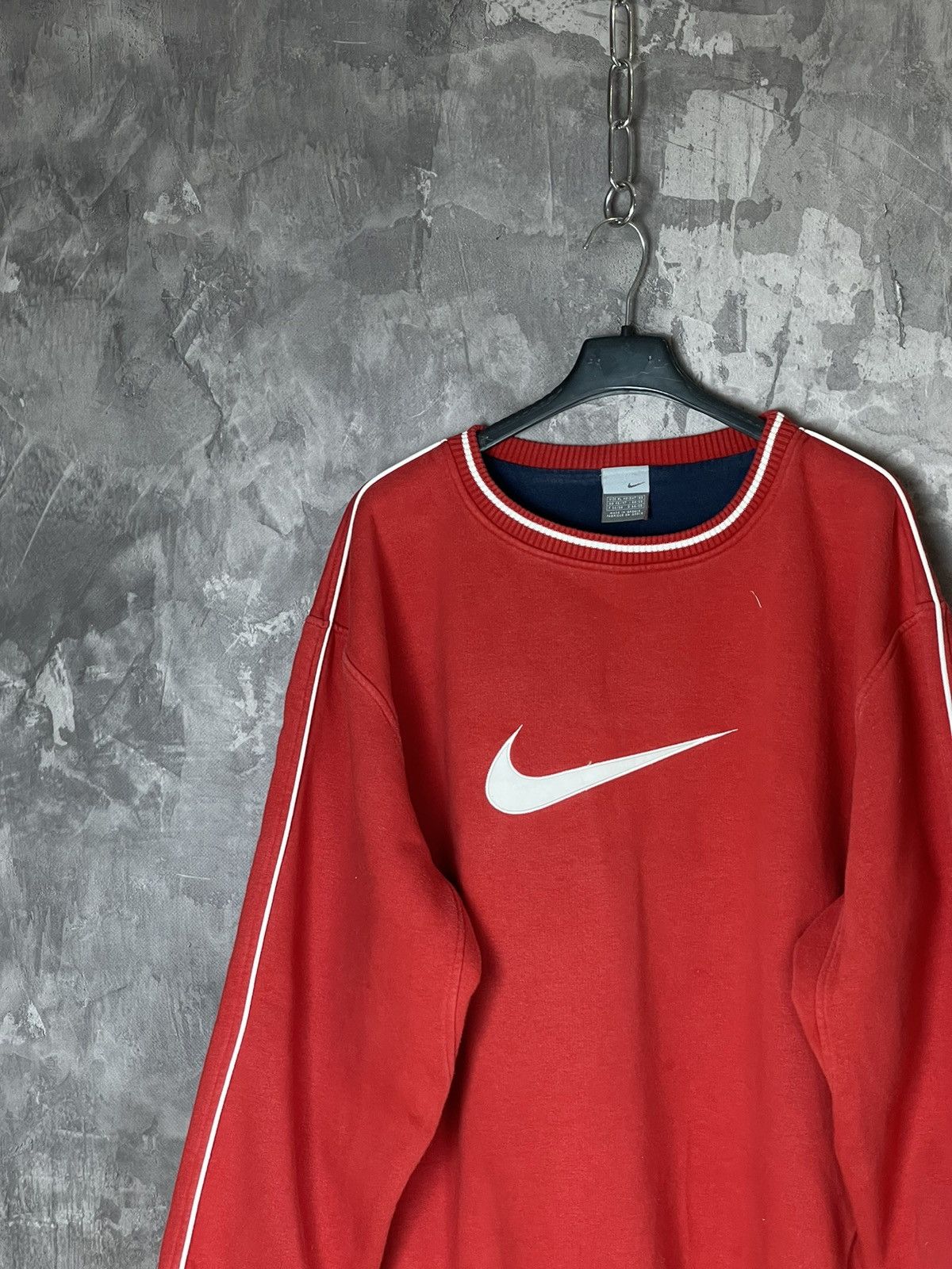 Nike × Vintage 90s Nike Spellout Vintage Y2K Oversized Retro Sweatshirt Size US XL / EU 56 / 4 - 3 Thumbnail