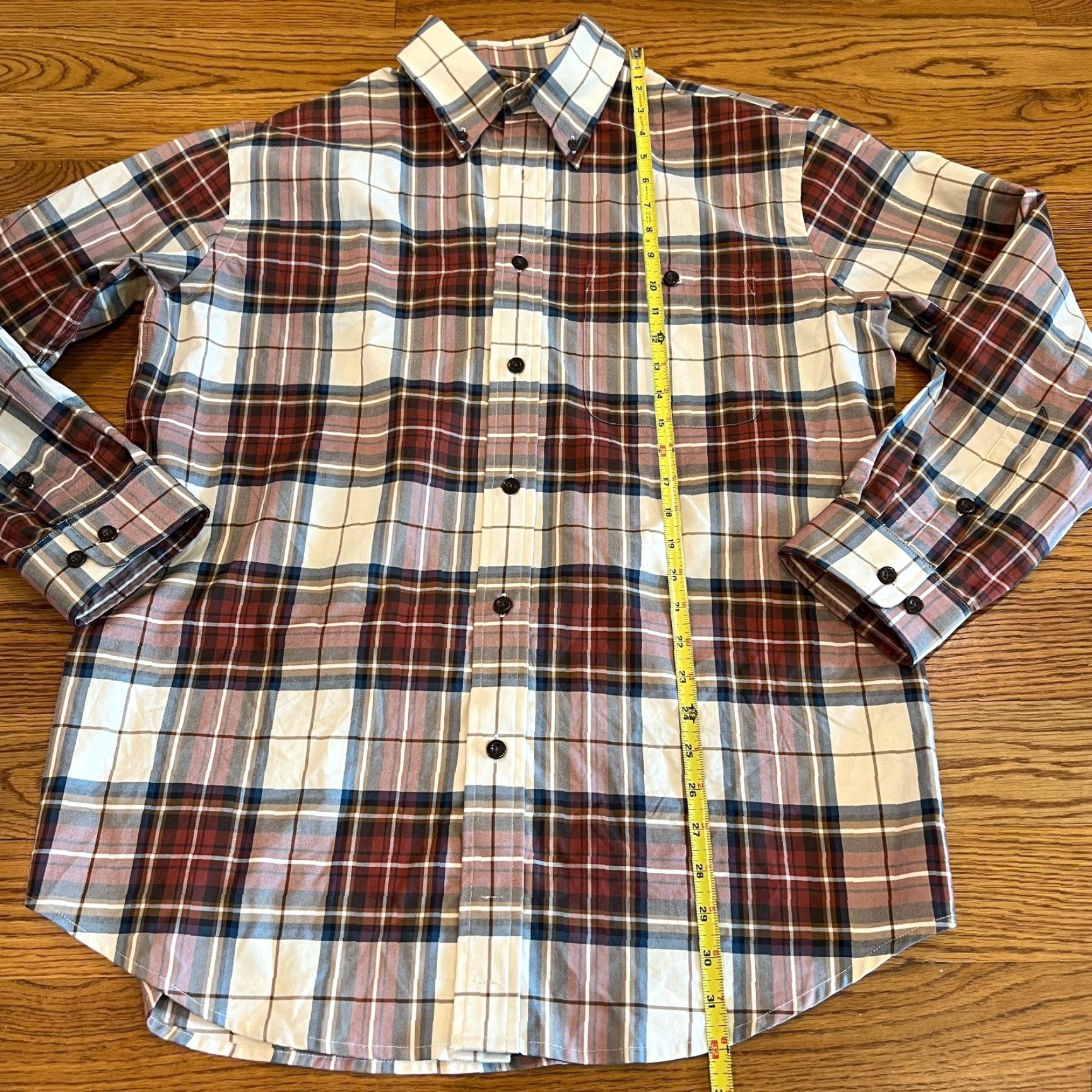 Orvis Orvis Shirt Mens Large Signature Twill Plaid Button-Down Long Sleeve Multicolor Cotton Twill Plaid Countries Theme Men’s Clothing L Size US L / EU 52-54 / 3 - 7 Thumbnail
