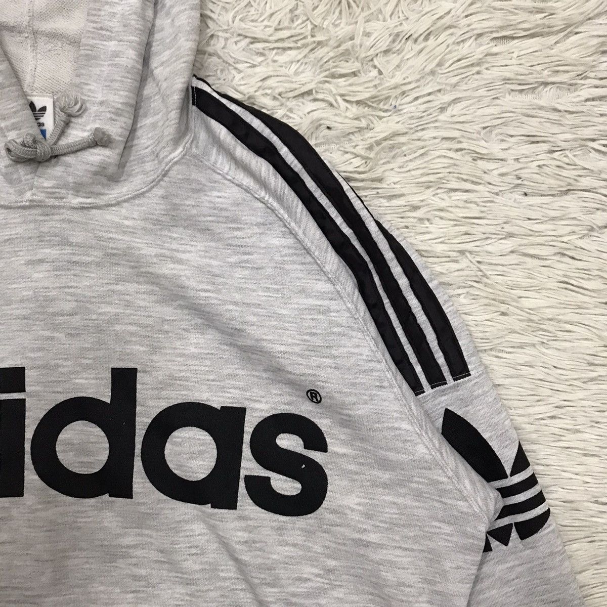 Adidas VINTAGE 90s ADIDAS SPELLOUT DISTRESSED PULLOVER HOODIE Size US L / EU 52-54 / 3 - 12 Thumbnail