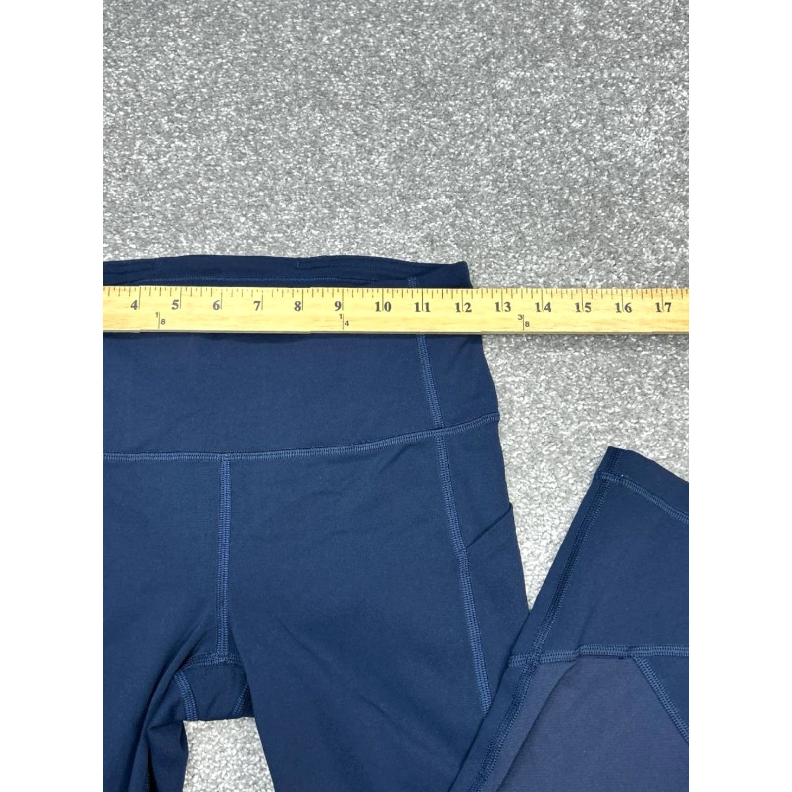 Lululemon Lululemon Pace Rival HR Cropped Leggings Womens 4 Blue Logo Mid Rise Yoga 22” Size 27" / US 4 / IT 40 - 6 Thumbnail