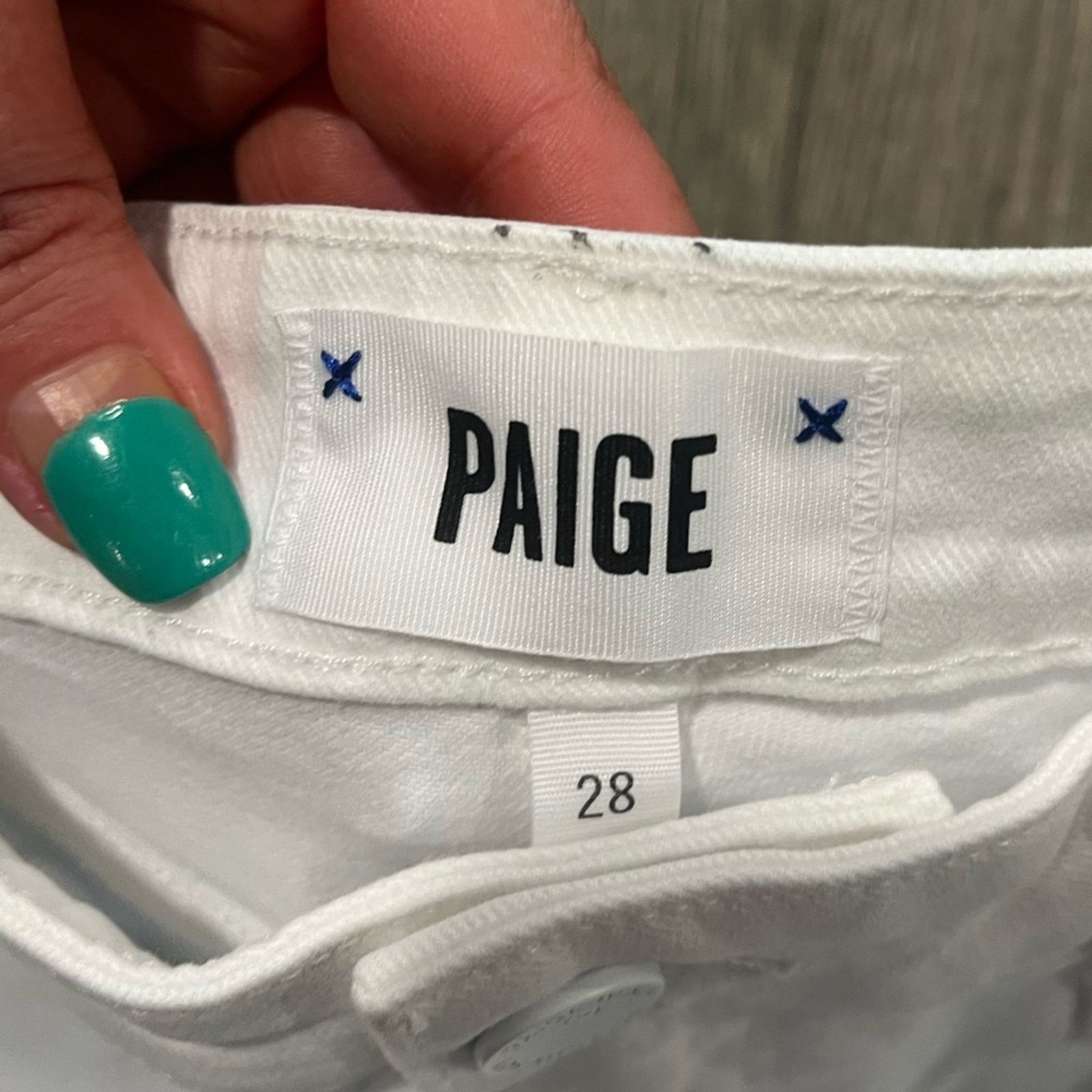 Paige Paige Hoxton Straight Ankle Jeans Ruffled Hem Denim Size 28" / US 6 / IT 42 - 7 Thumbnail