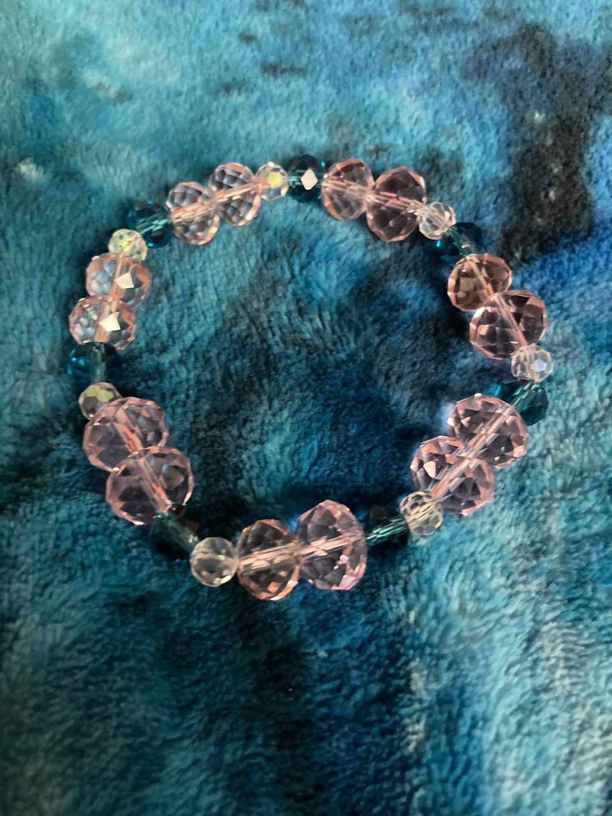 Other Pink and blue glass crystal bracelet Size ONE SIZE - 2 Thumbnail
