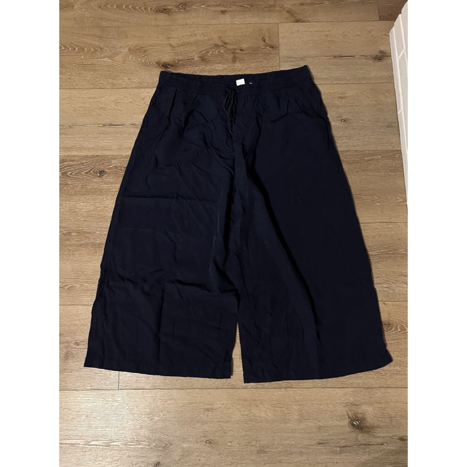 Gap Gap Womens Blue Cropped Wide Leg Pants Drawstring Size XL Tall Size 40" / US 18 - 2 Thumbnail