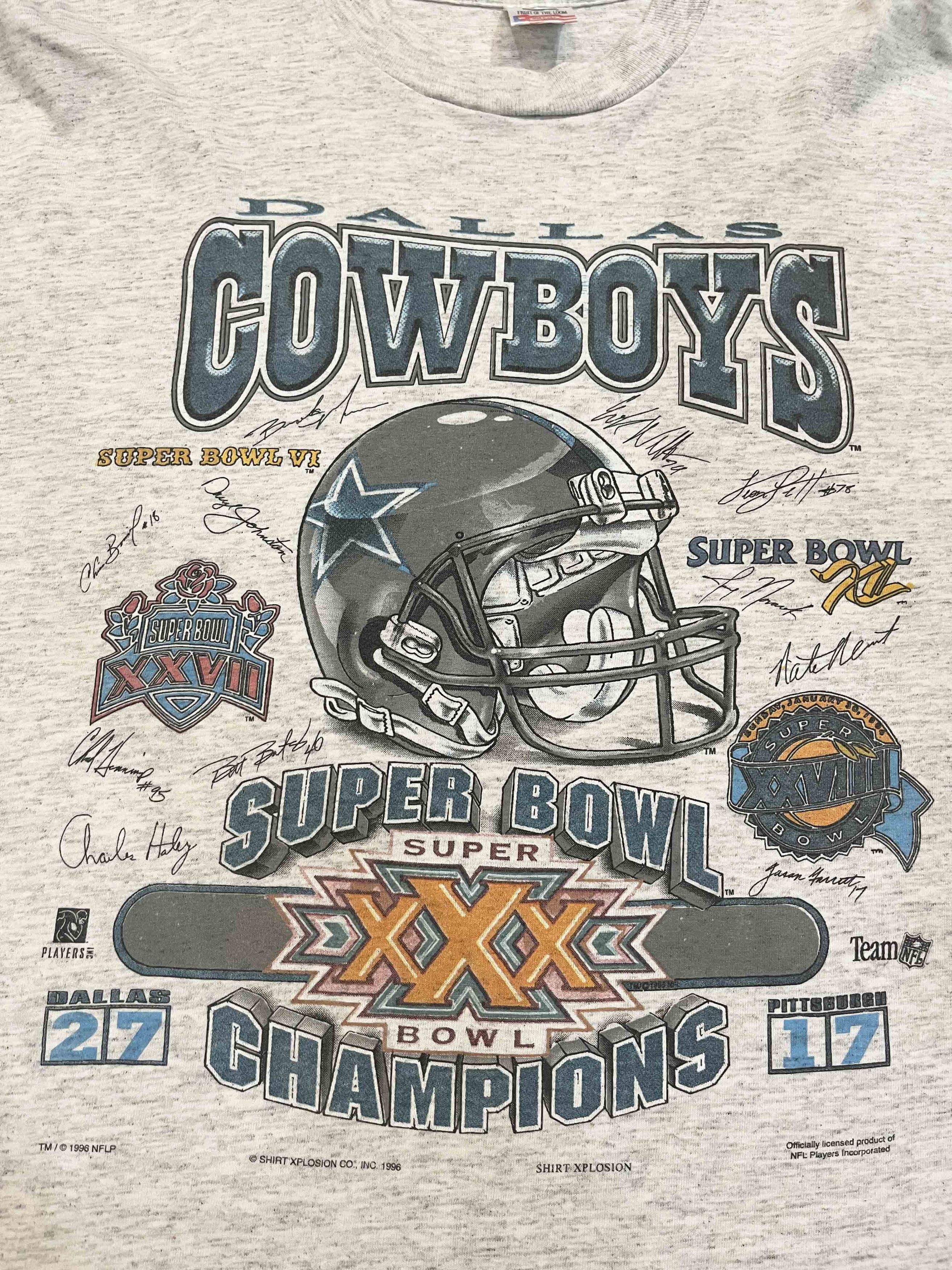 Fruit Of The Loom × NFL × Vintage Vintage Shirt Xplosion 1996 NFL Dallas Cowboys T-Shirt Size US XL / EU 56 / 4 - 2 Thumbnail