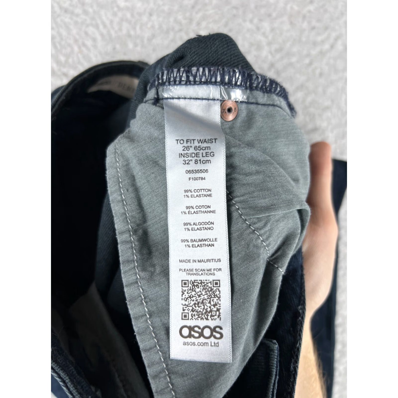 Asos ASOS Jeans Womens High Rise Skinny 2 Jeans Dark Wash Cotton Denim Blue 5-Pocket Stretch Rise 10+ In Inseam 27in Womens Jeans ASOS Size 26" / US 2 / IT 38 - 6 Thumbnail