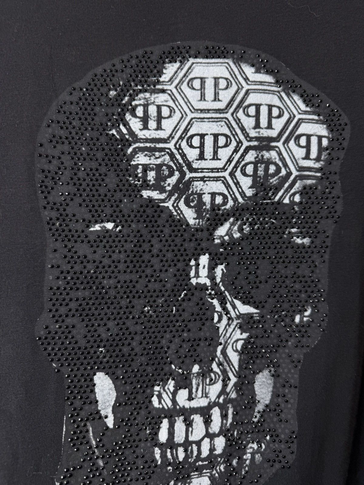 Philipp Plein Philipp Plein Rhinestone Skull T Shirt Size L / US 10 / IT 46 - 3 Thumbnail
