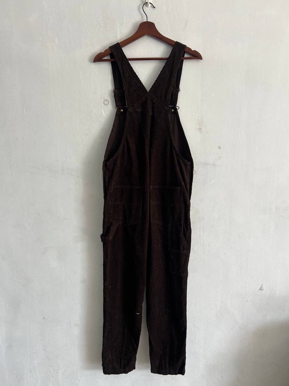 The Smiths Smith’s Workwear Sanforized Brown Corduroi Overalls Size US 33 - 3 Thumbnail
