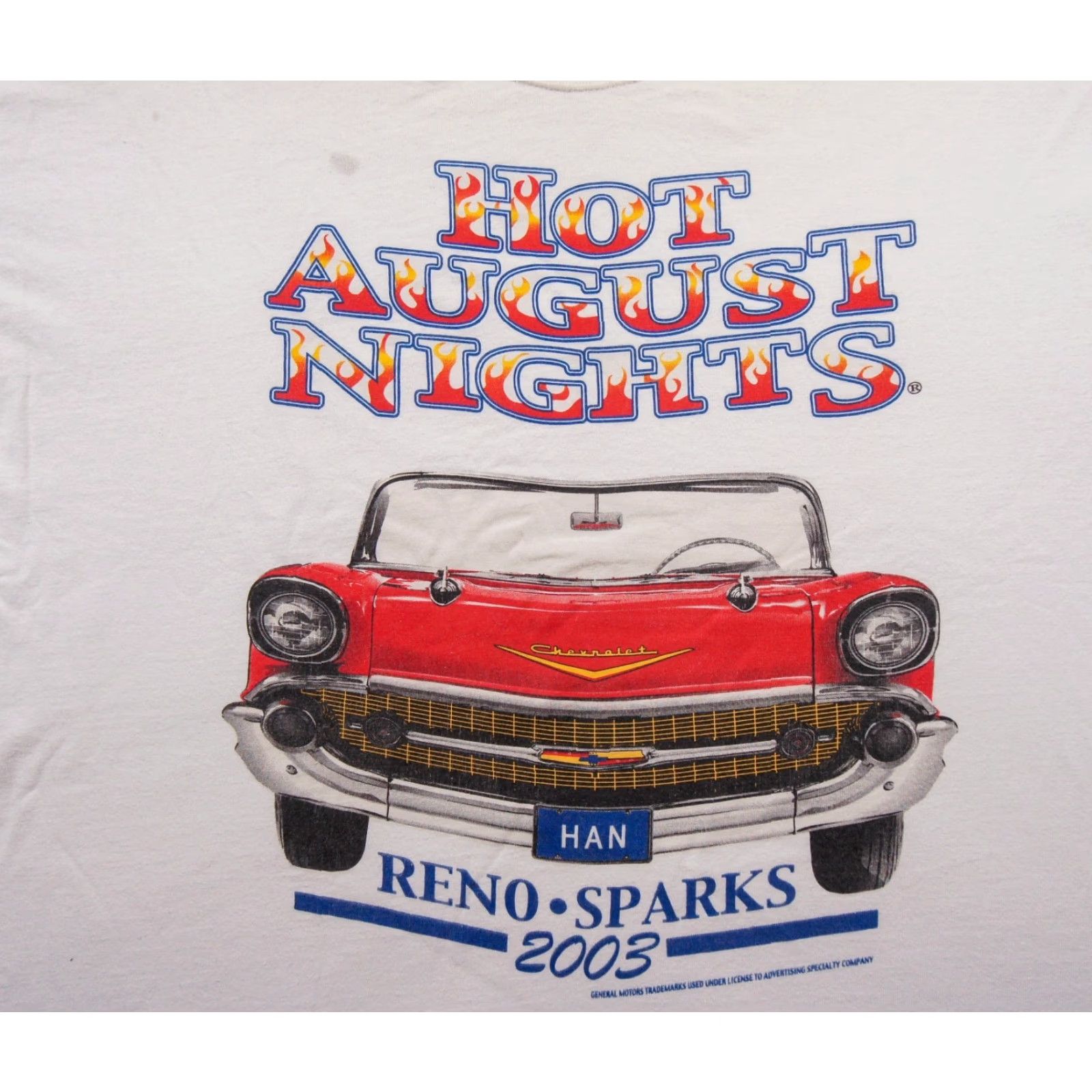 Port & Company VINTAGE Hot August Nights Shirt Mens XL White Cars Tee 2003 Y2K Port & Company T-Shirt Cars Mens XL White Vintage Fashion Size US XL / EU 56 / 4 - 2 Thumbnail